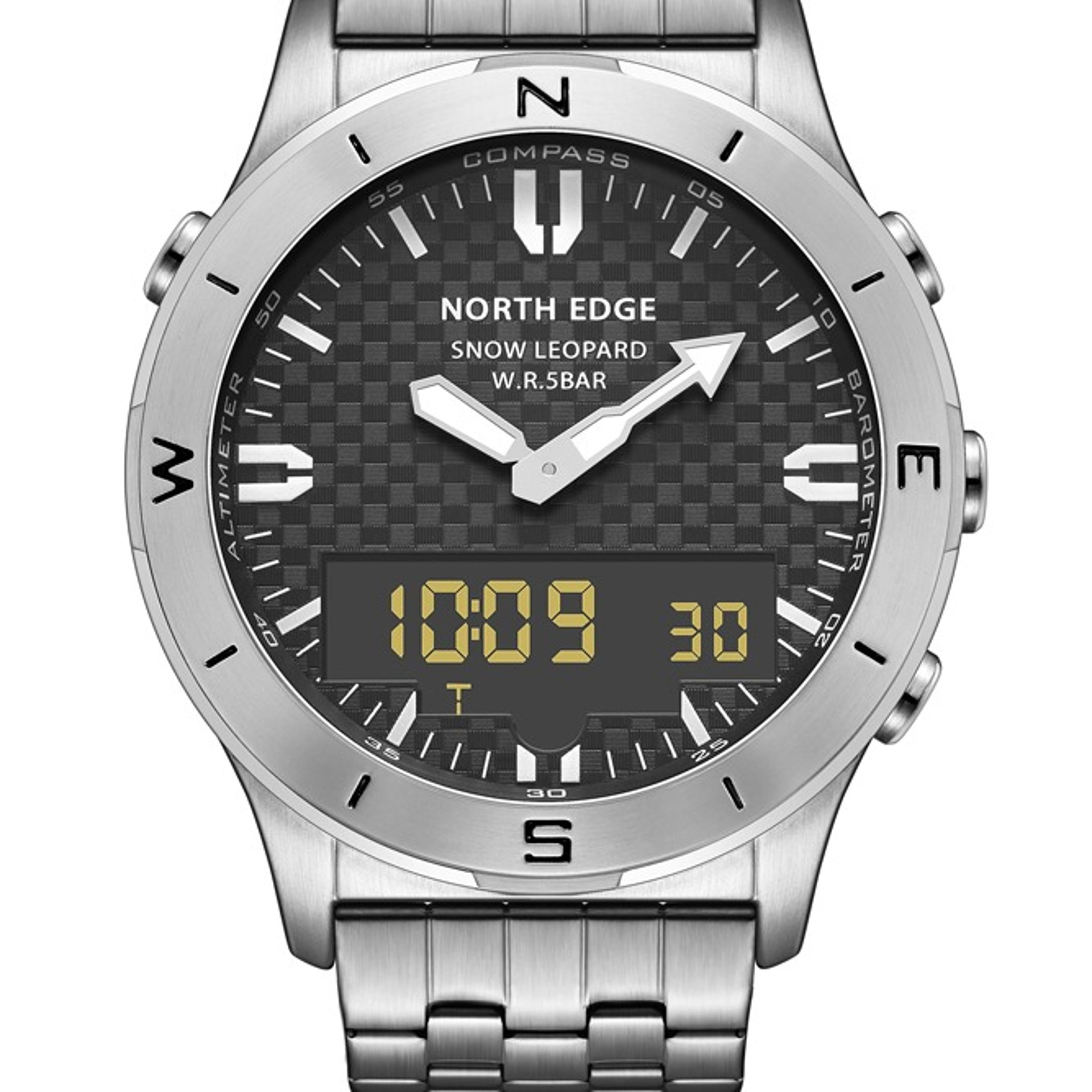 men's outdoor digital sports watch with compass altimeter barometer water resistance