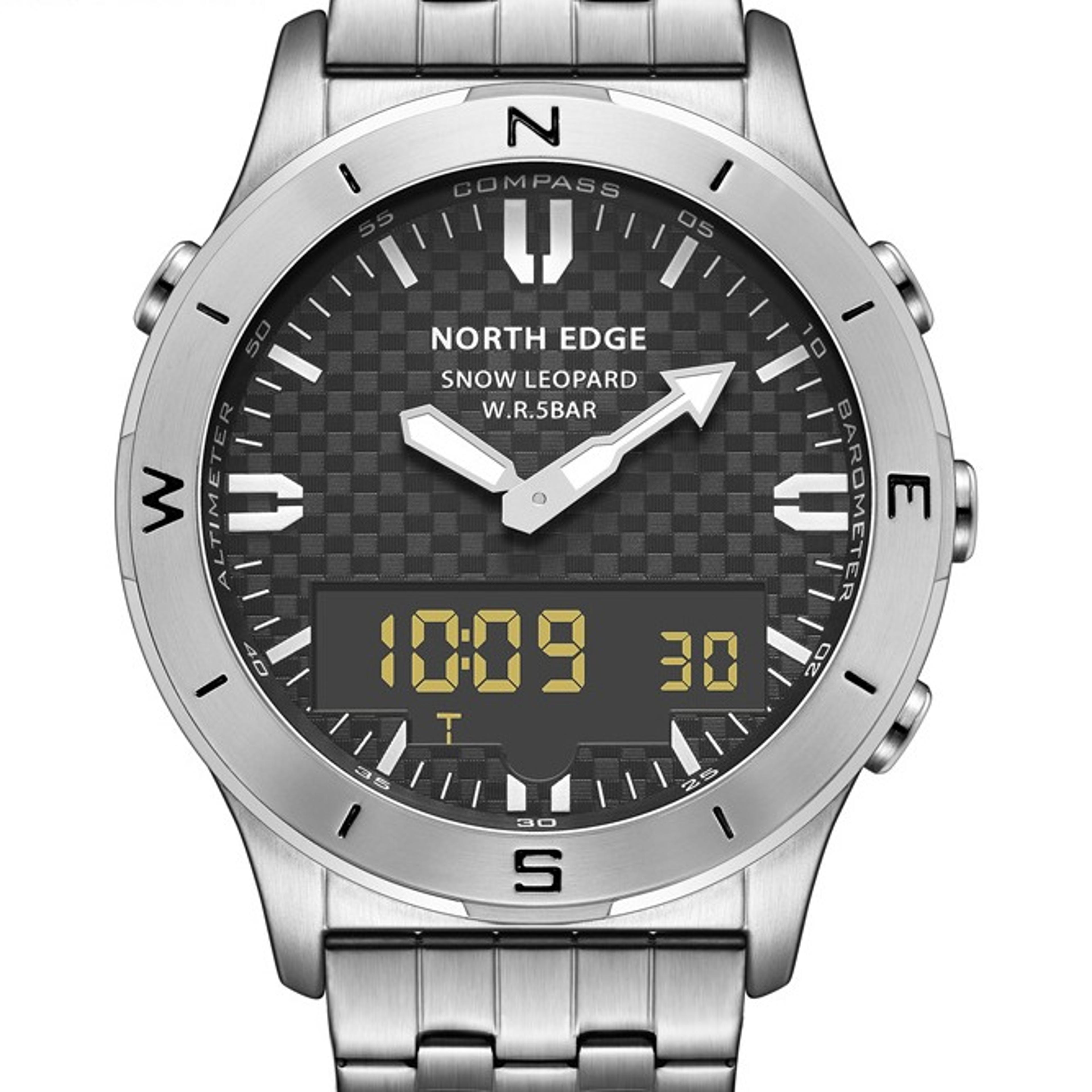 snow leopard outdoor sports watch with altimeter barometer compass and 50m water resistance