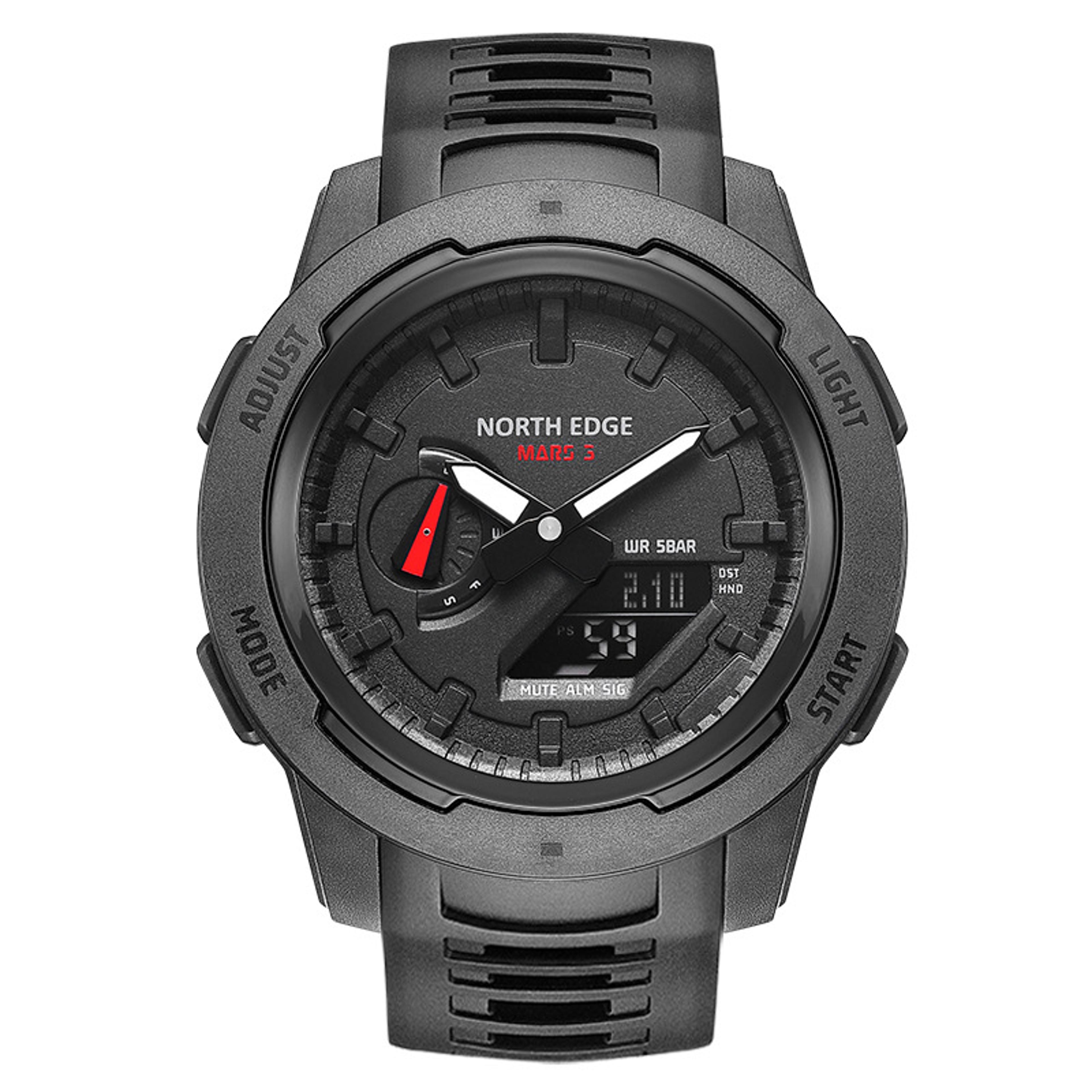 lightweight carbon fiber digital sports watch with compass and pedometer