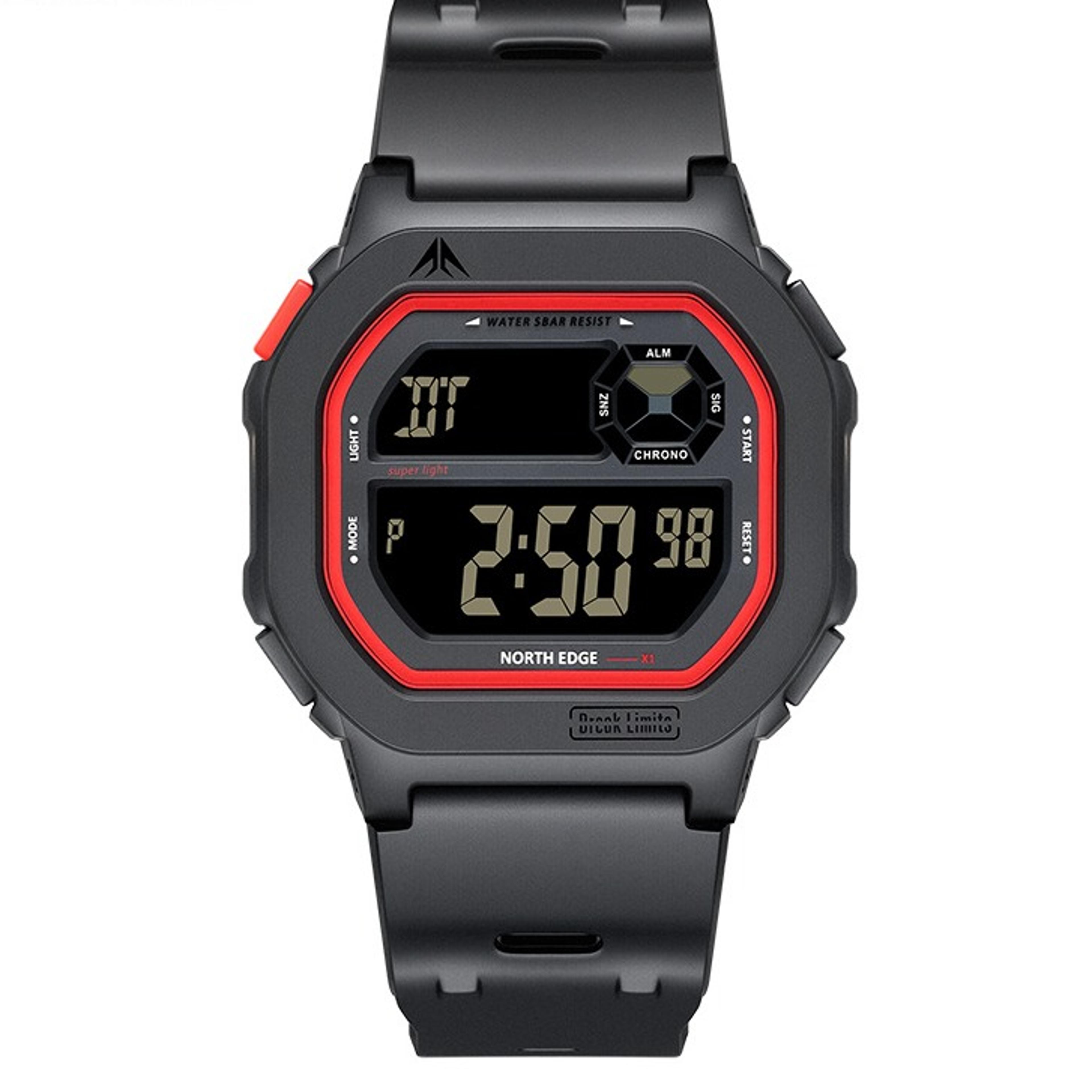 square waterproof digital sports watch with luminous display countdown and stopwatch
