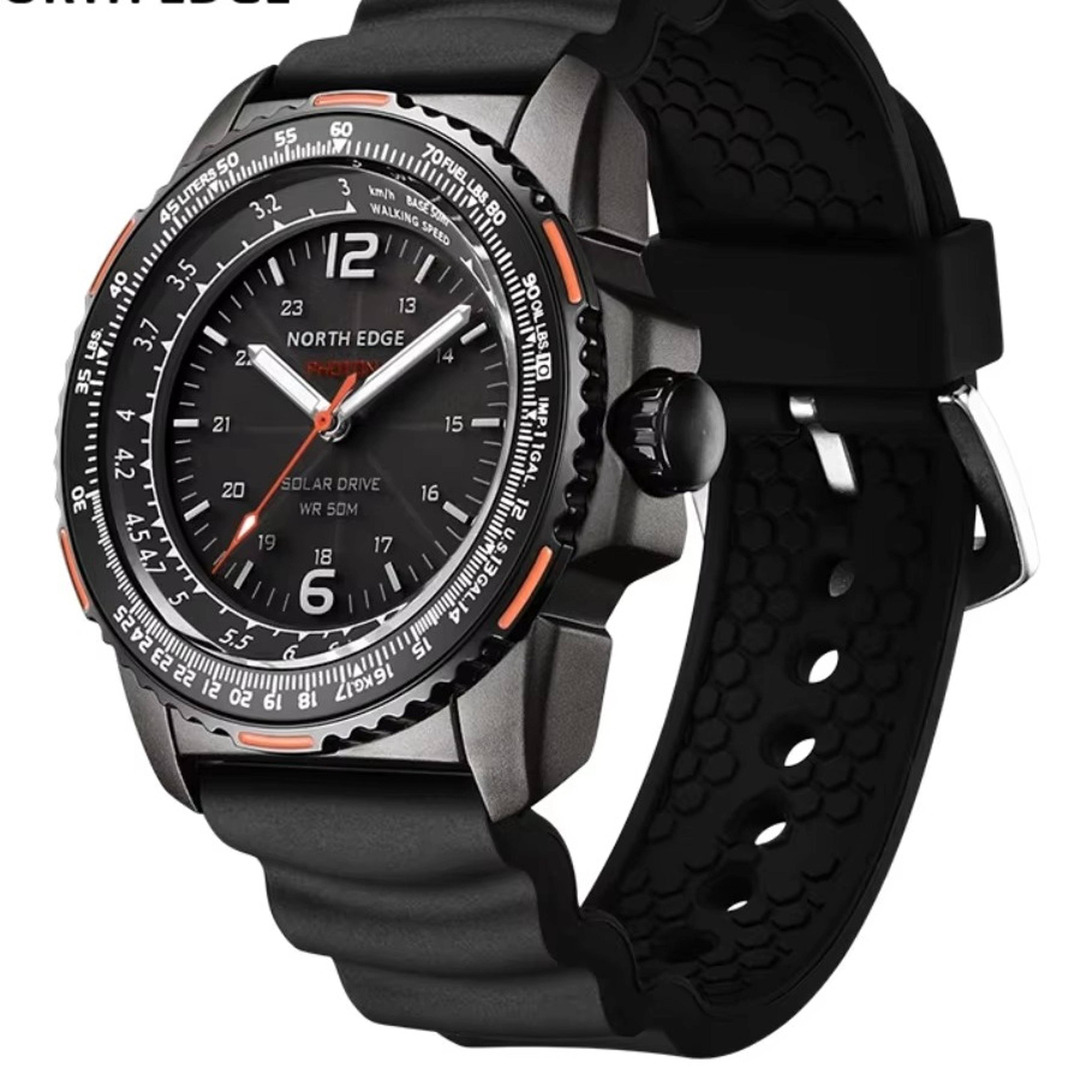 solar military watch for men 50m waterproof luminous outdoor sports watch