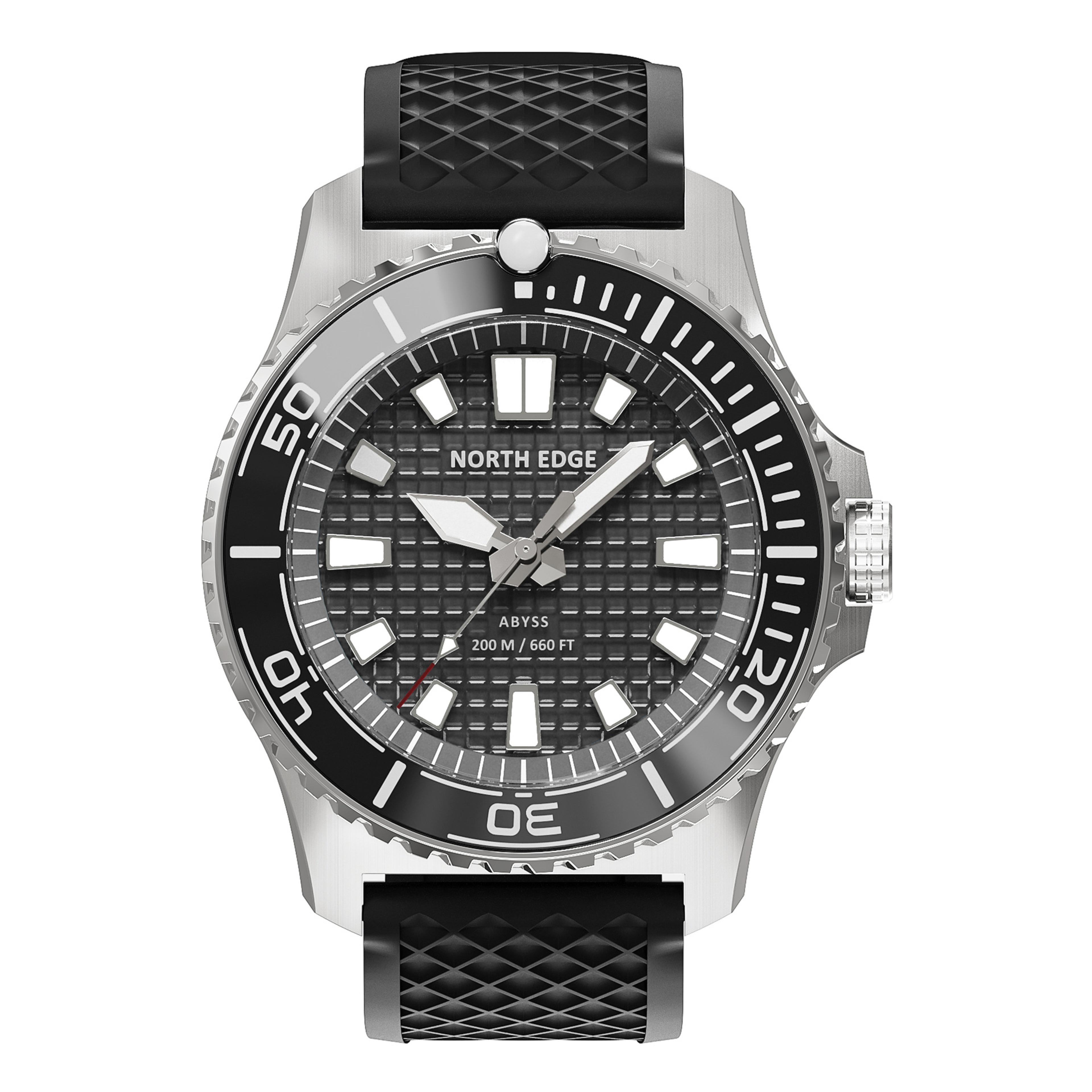 solar powered diving watch luminous waterproof quartz sports watch