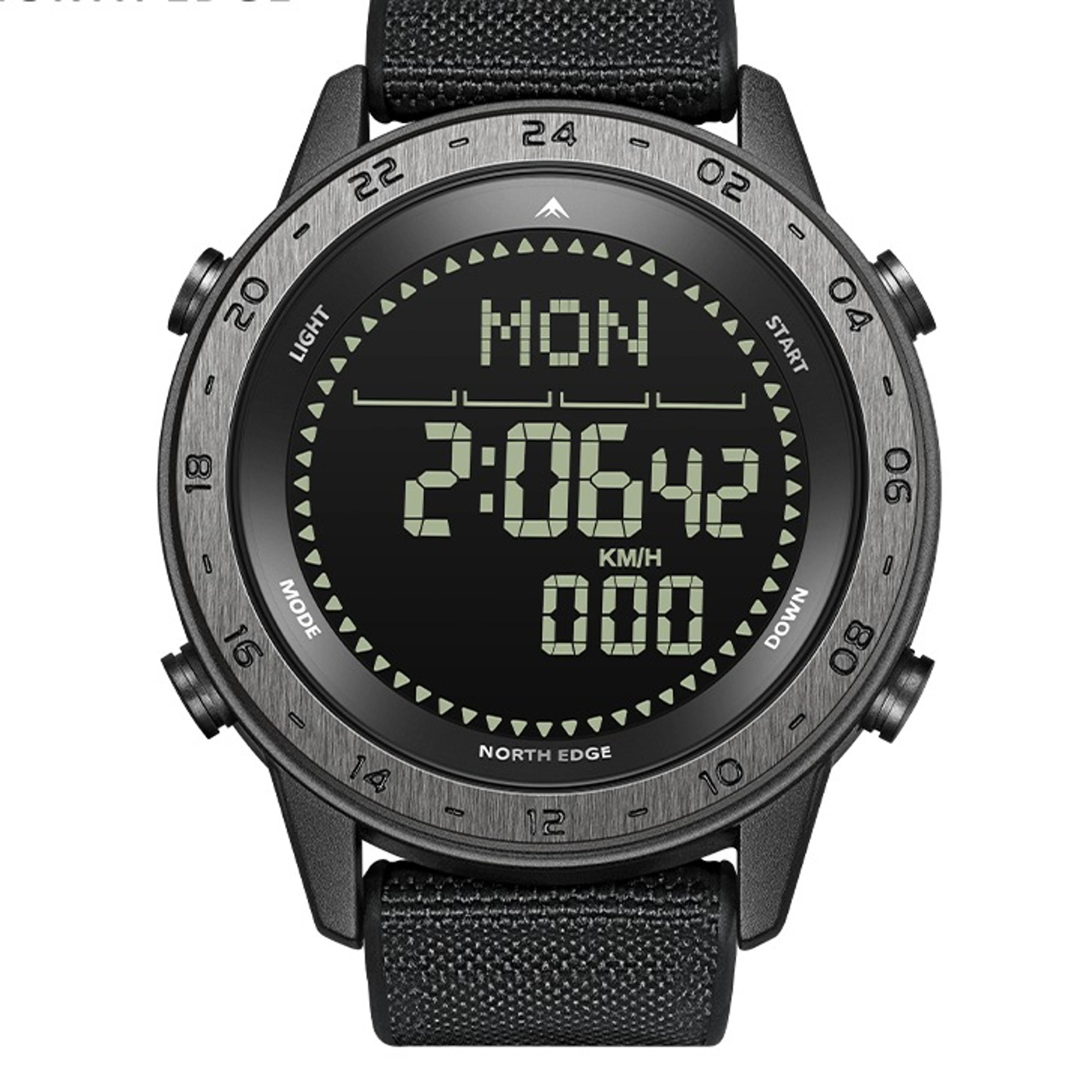 men's digital military sports watch with compass pedometer and 50m water resistance