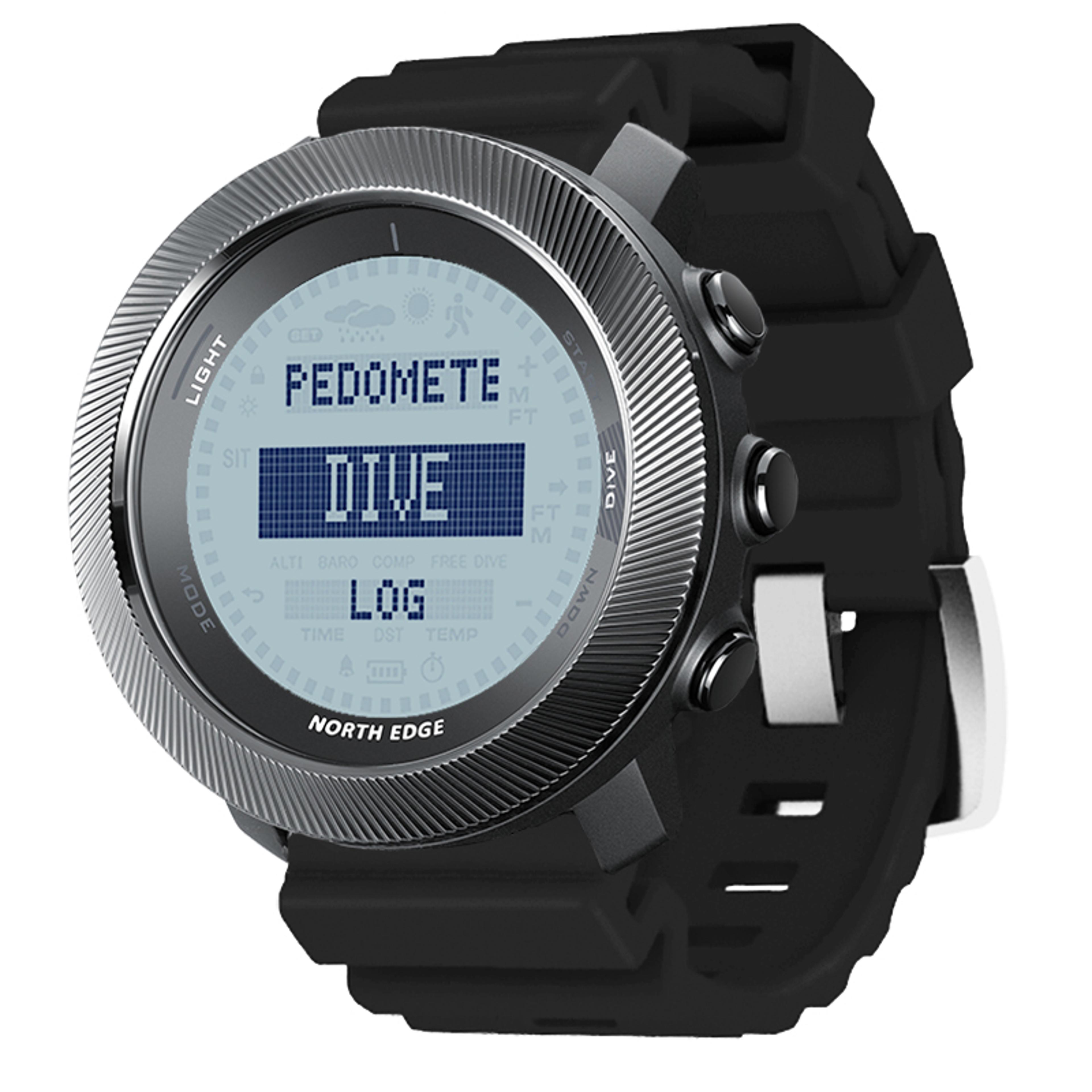 men's digital free dive watch 100m waterproof outdoor compass altimeter watch