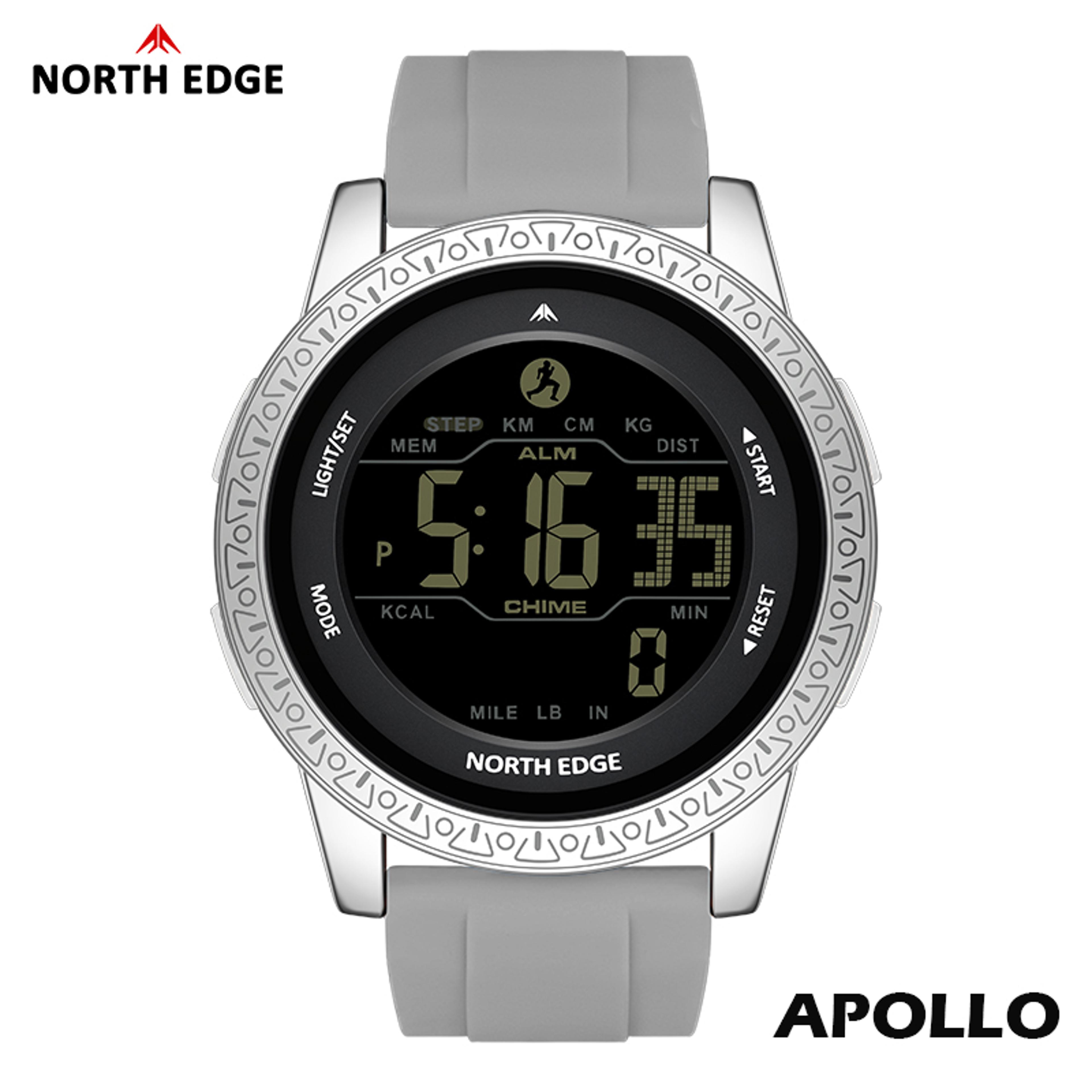 waterproof digital sports watch with pedometer dual time and stopwatch