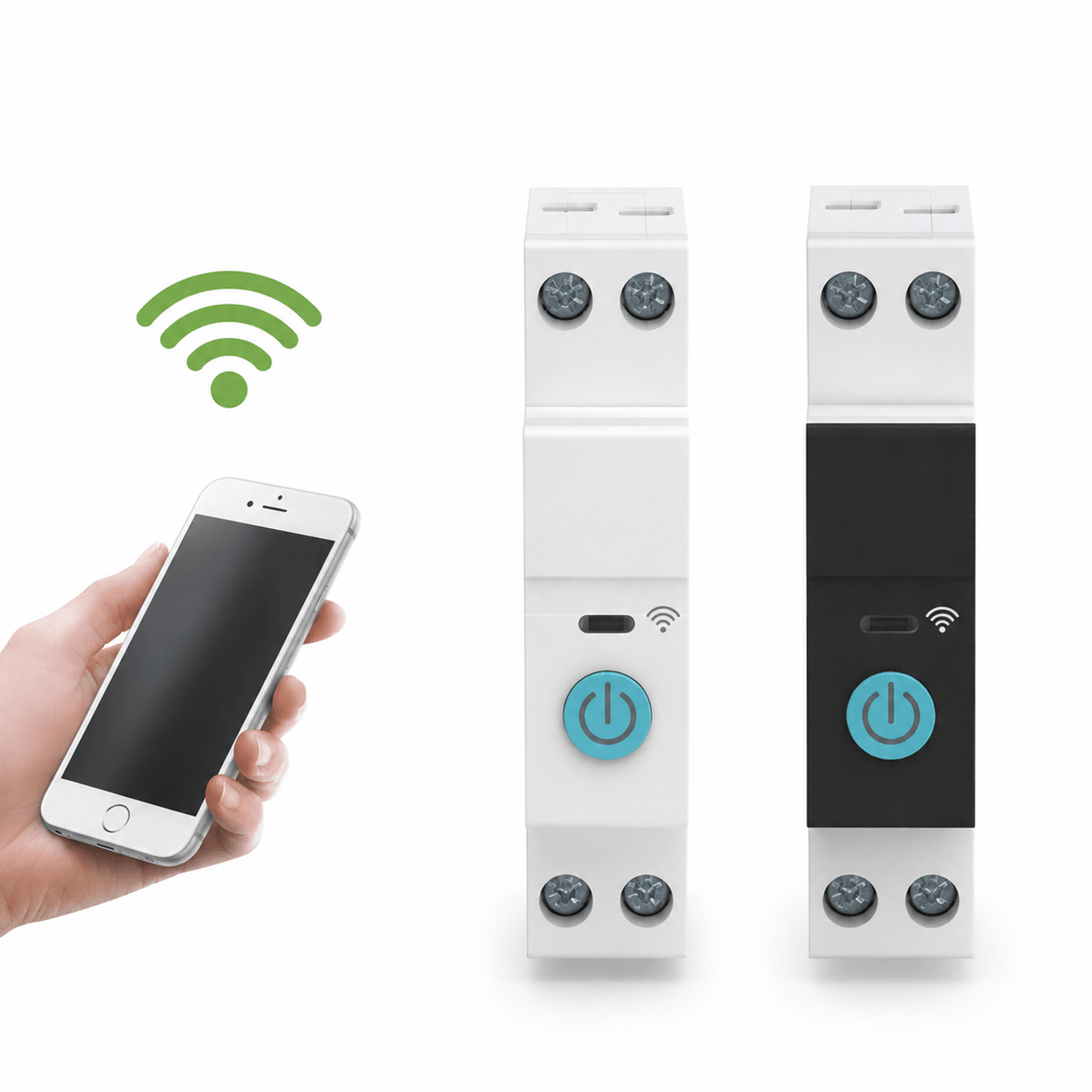 smart wifi circuit breaker 63a with power metering remote control and din rail mount