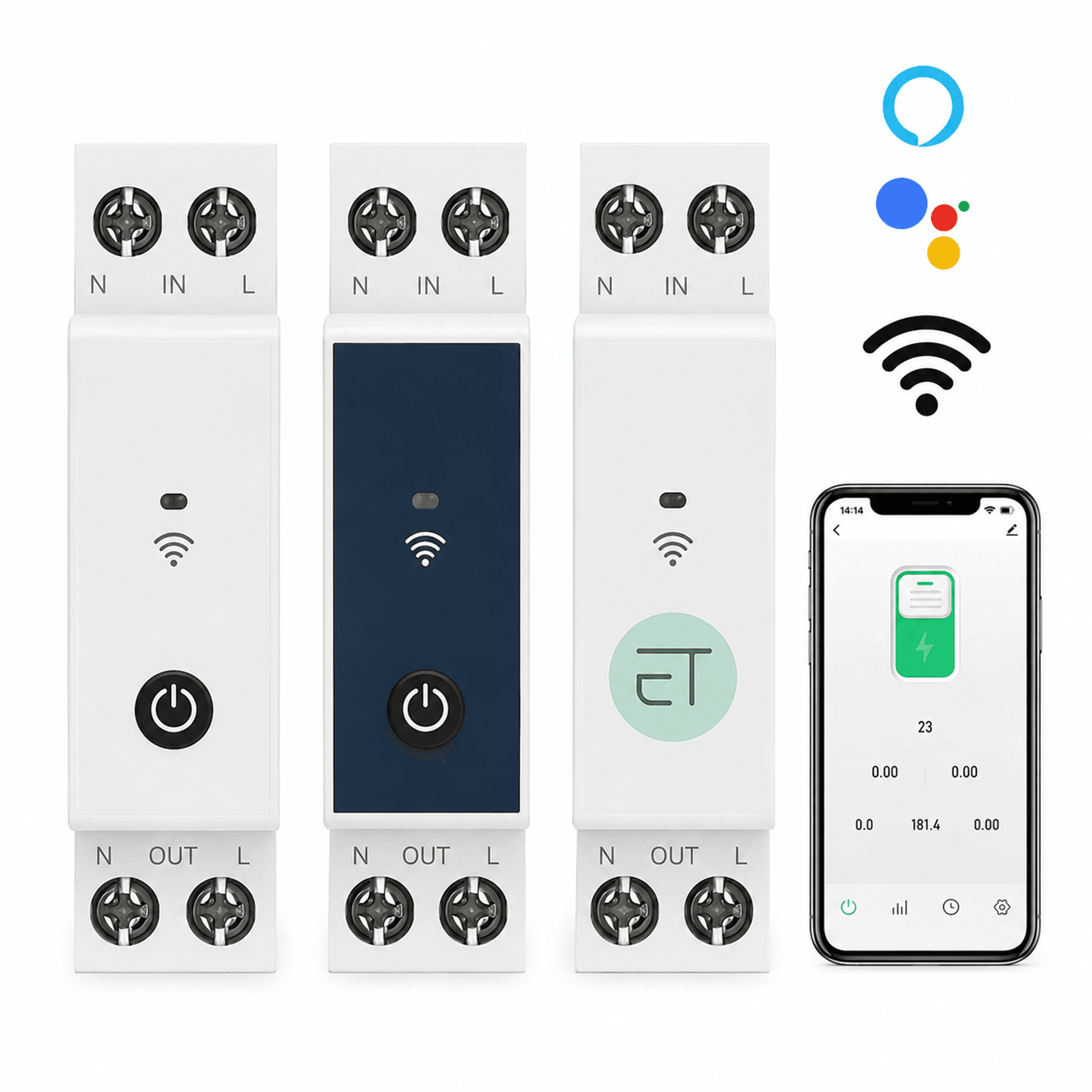 wifi smart circuit breaker with energy monitoring remote control and voltage protection