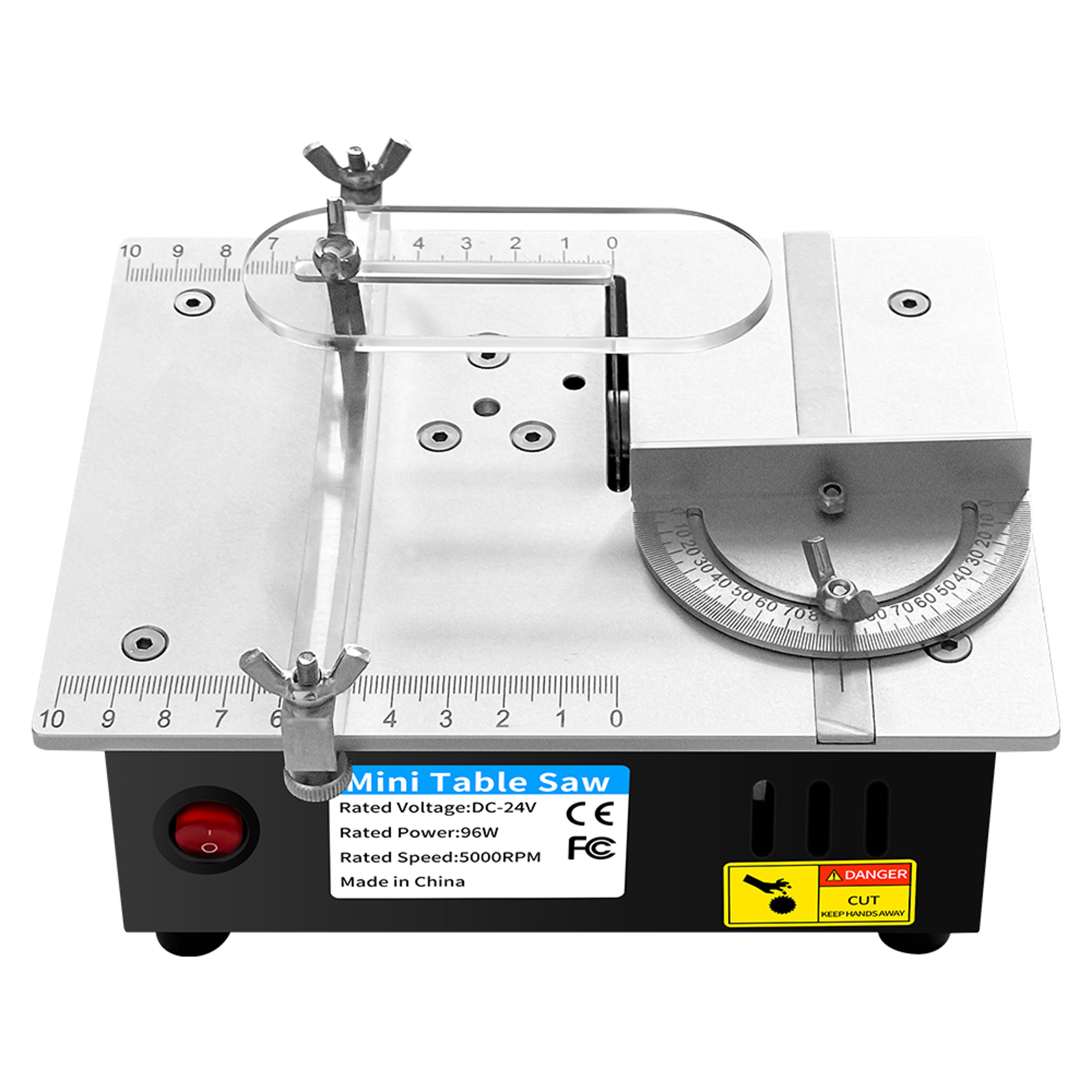 precision mini table saw with 7 speed control for wood acrylic and diy cutting