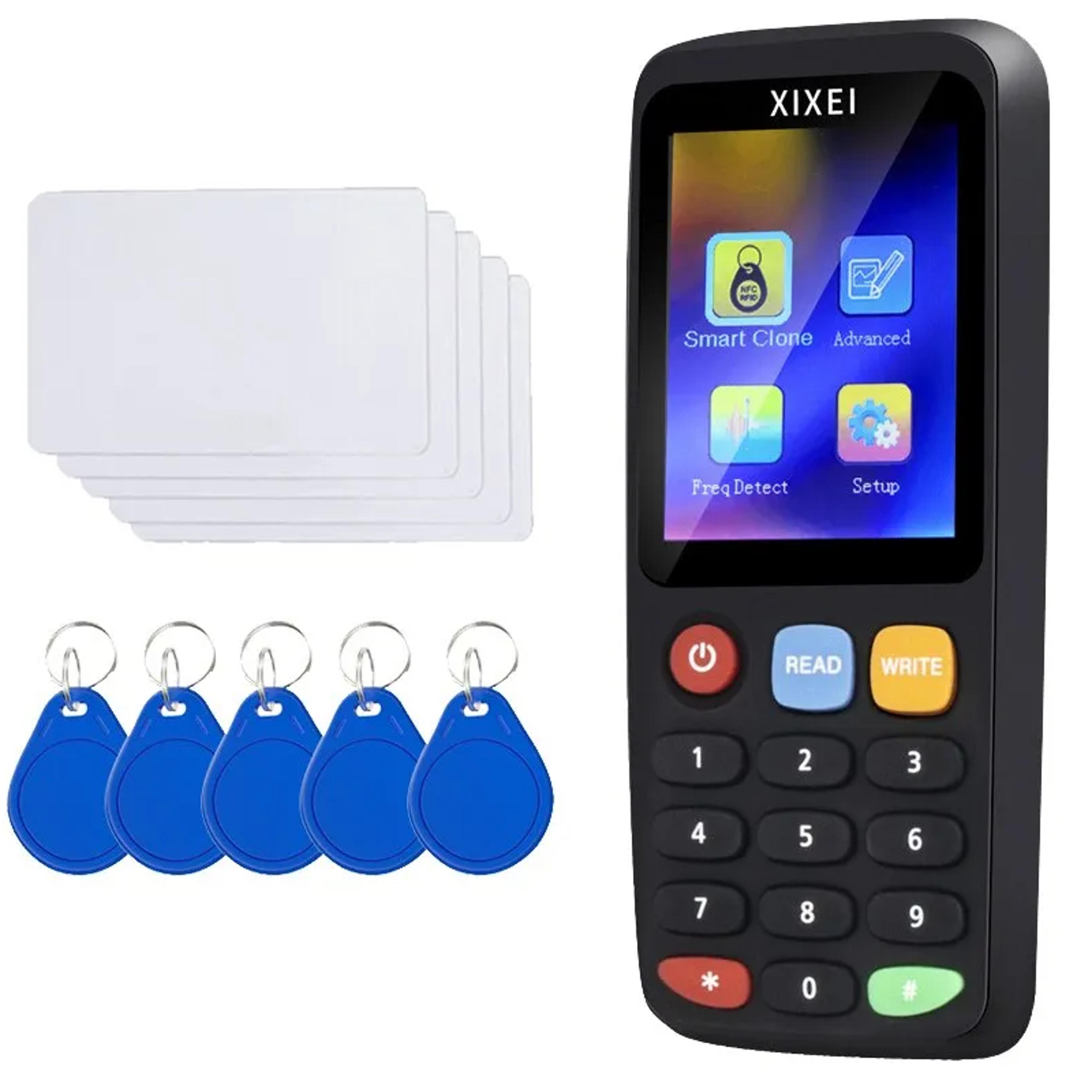 x7 rfid reader writer 125khz and 13.56mhz nfc tag programmer
