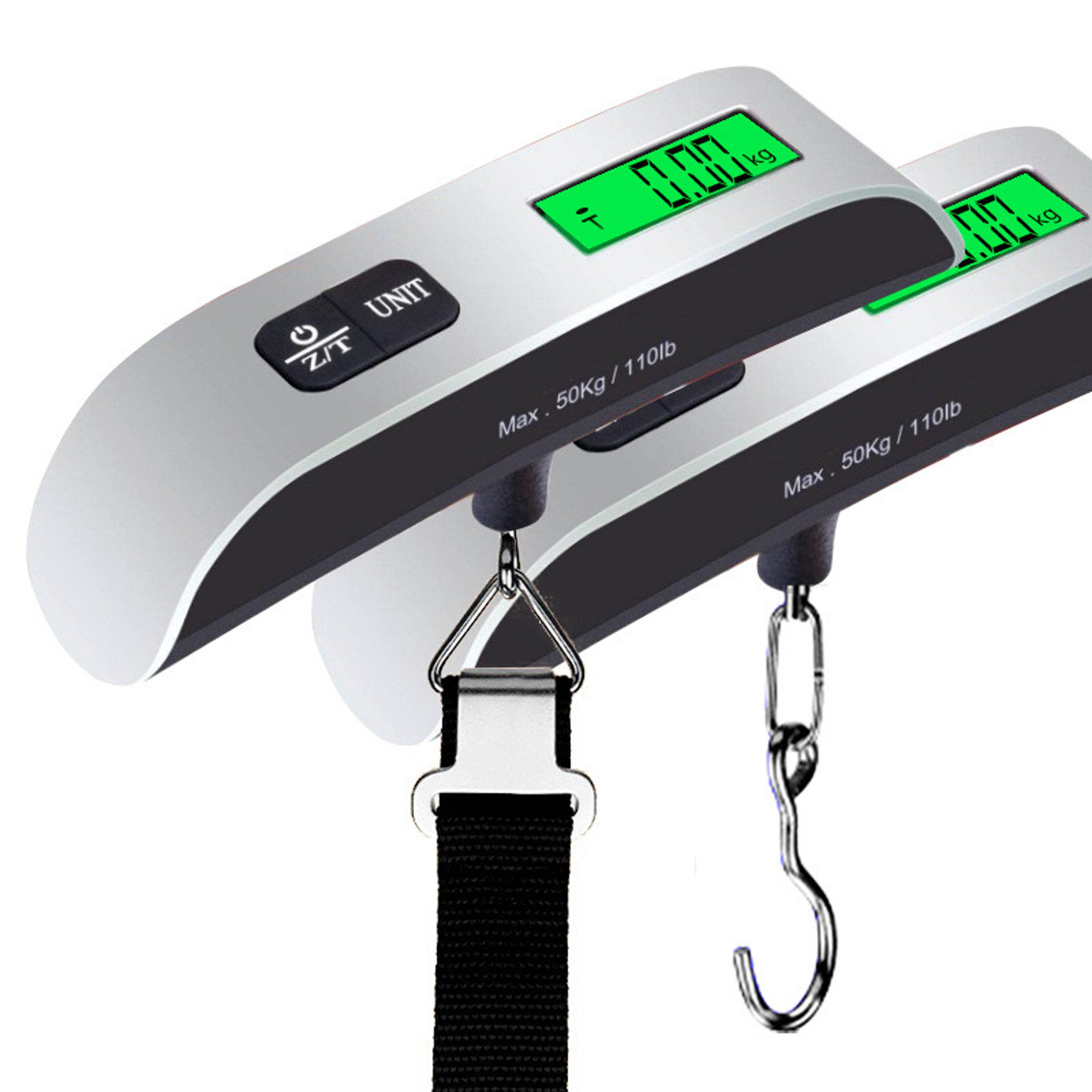portable digital luggage scale 110lb 50kg with lcd display and tare function