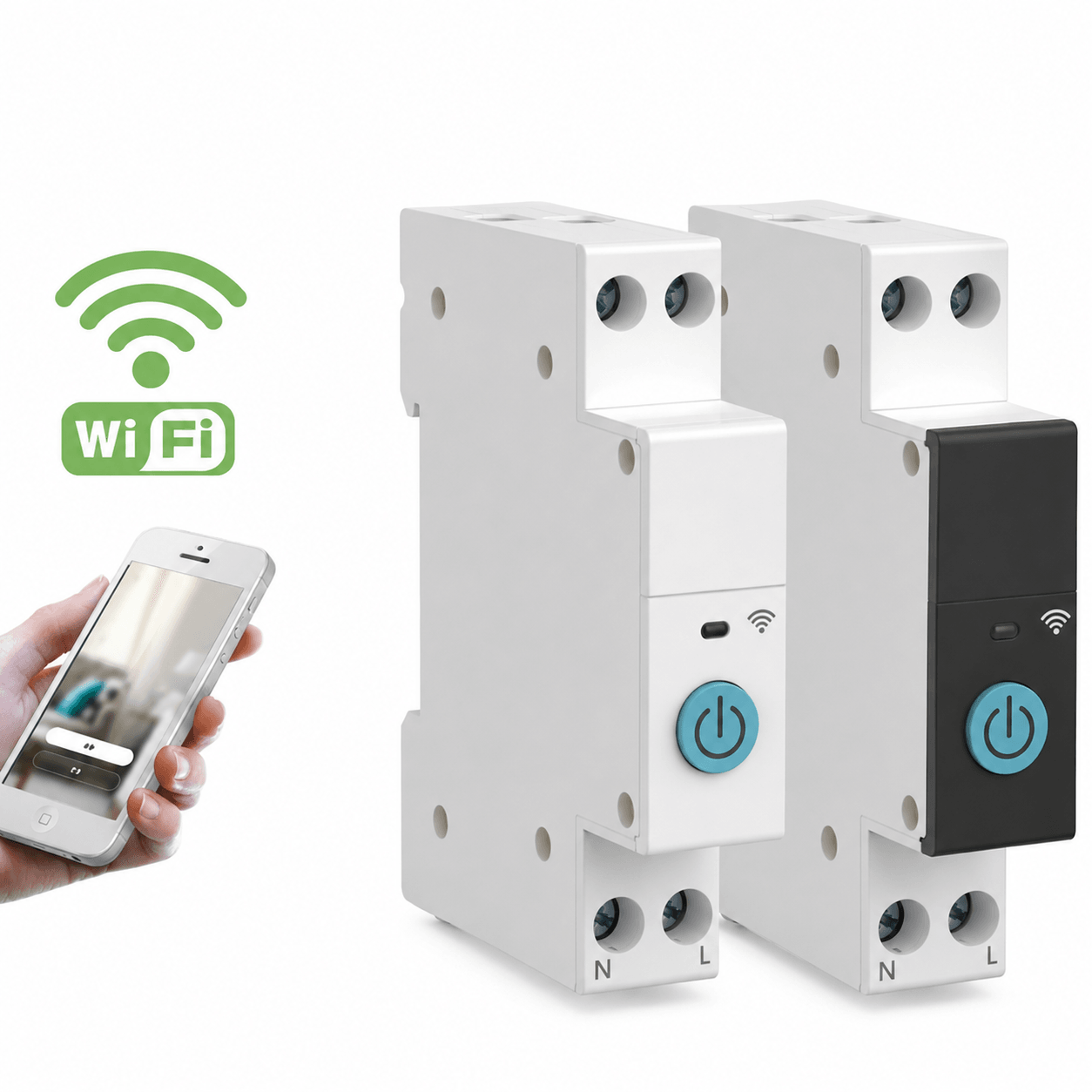 tuya wifi smart circuit breaker 63a din rail switch with remote control and power metering