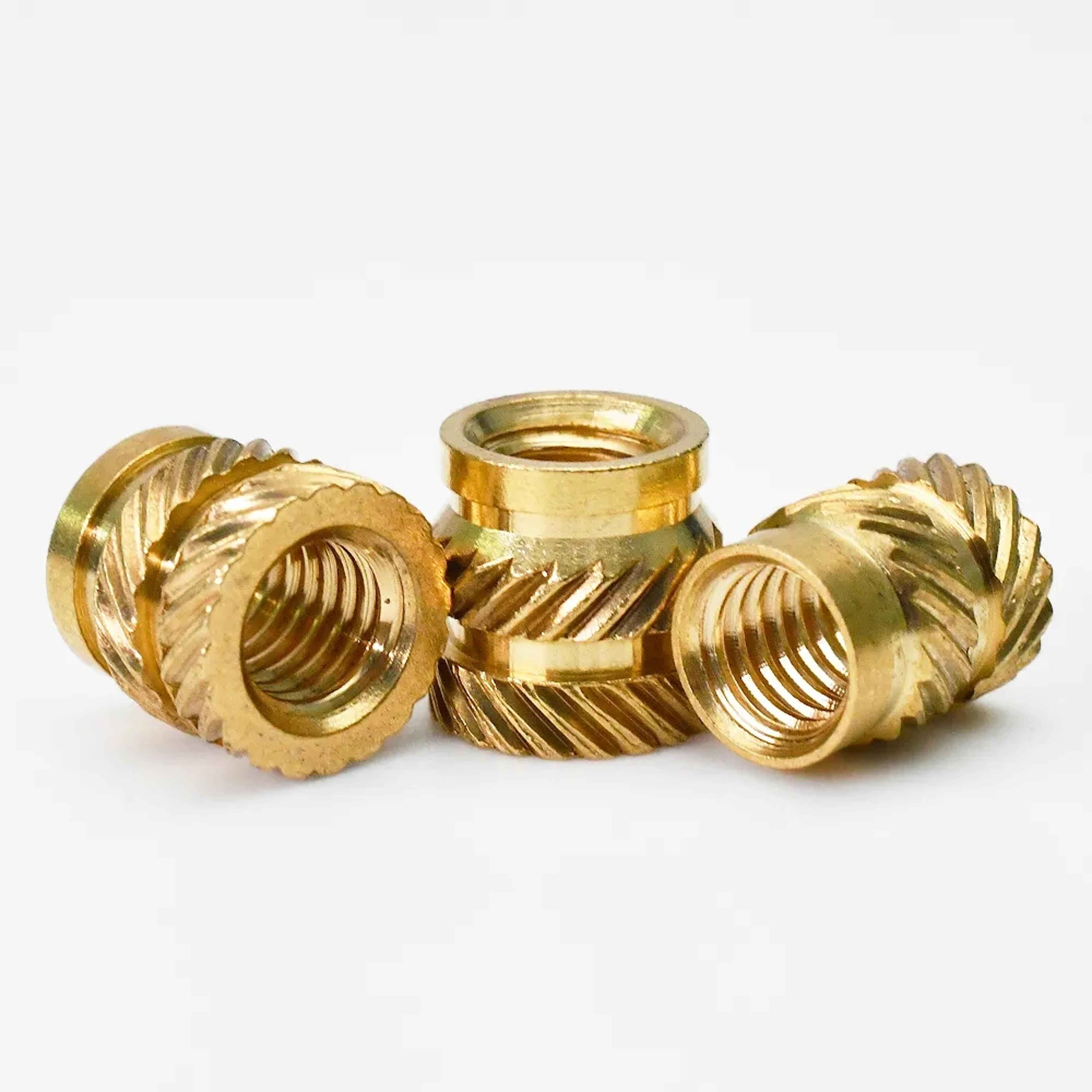brass heat set threaded inserts double twill knurled nuts for 3d printed parts m2-m8