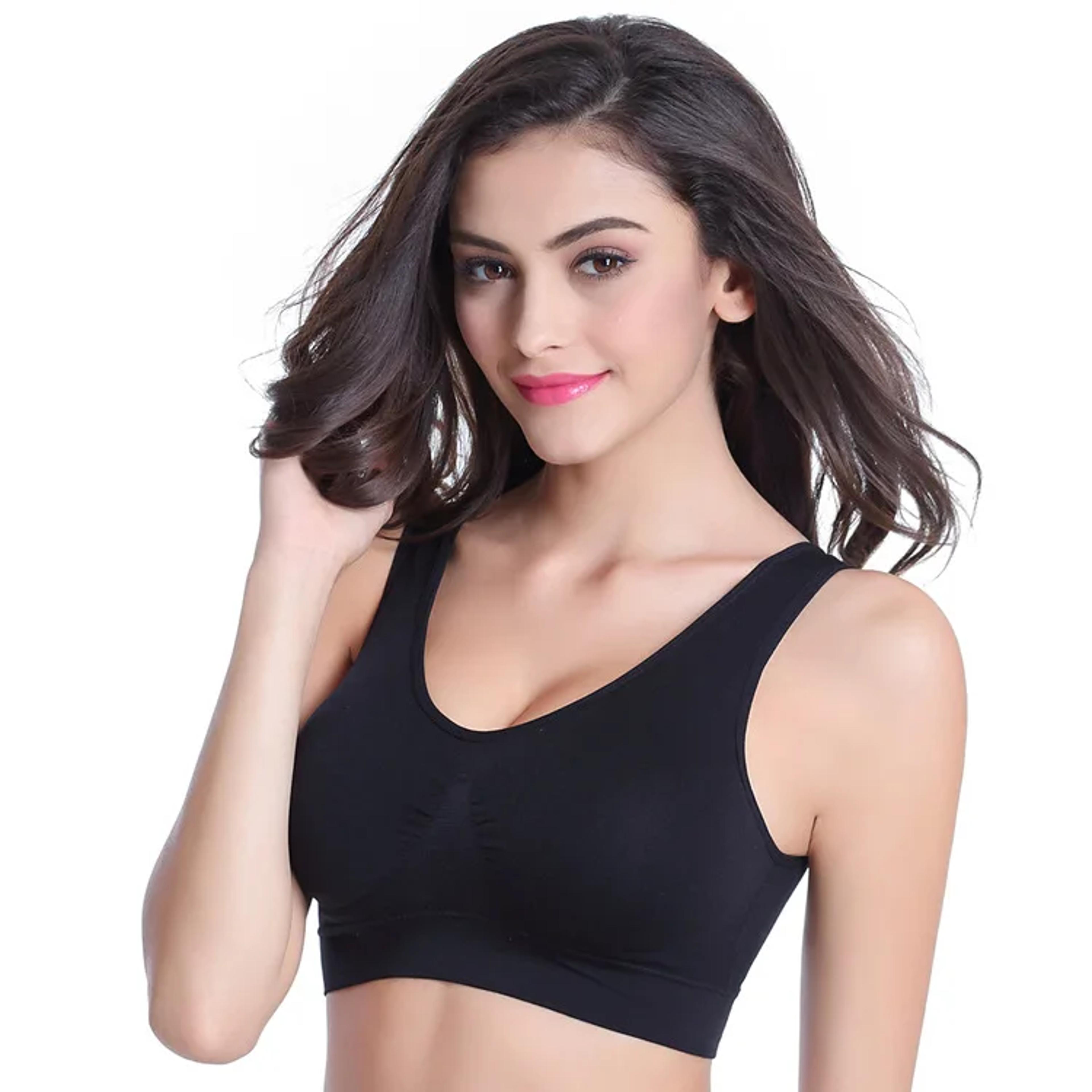 seamless strapless sports bra for women wire-free no pad workout bralette