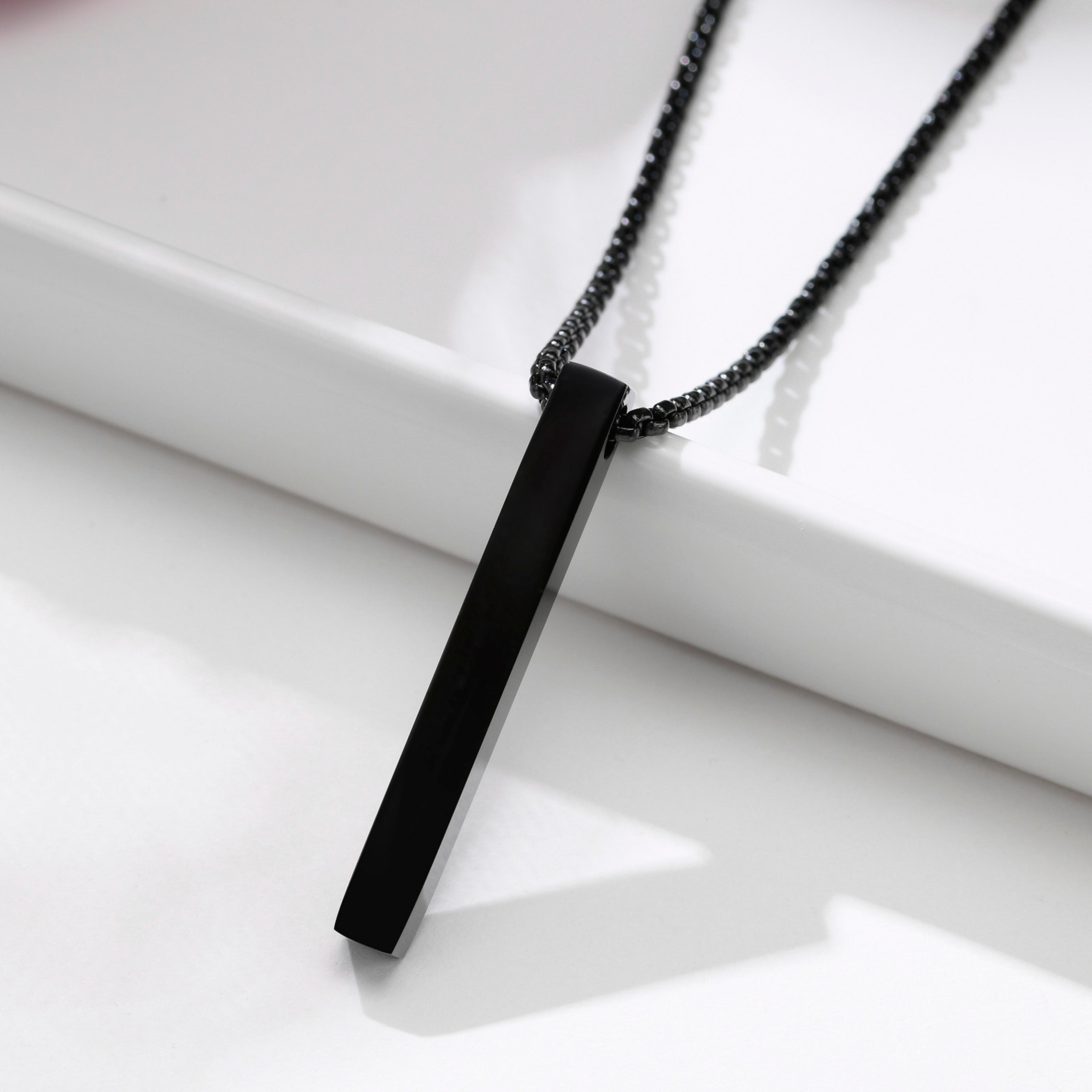 vnox minimalist stainless steel bar pendant necklace for men and women