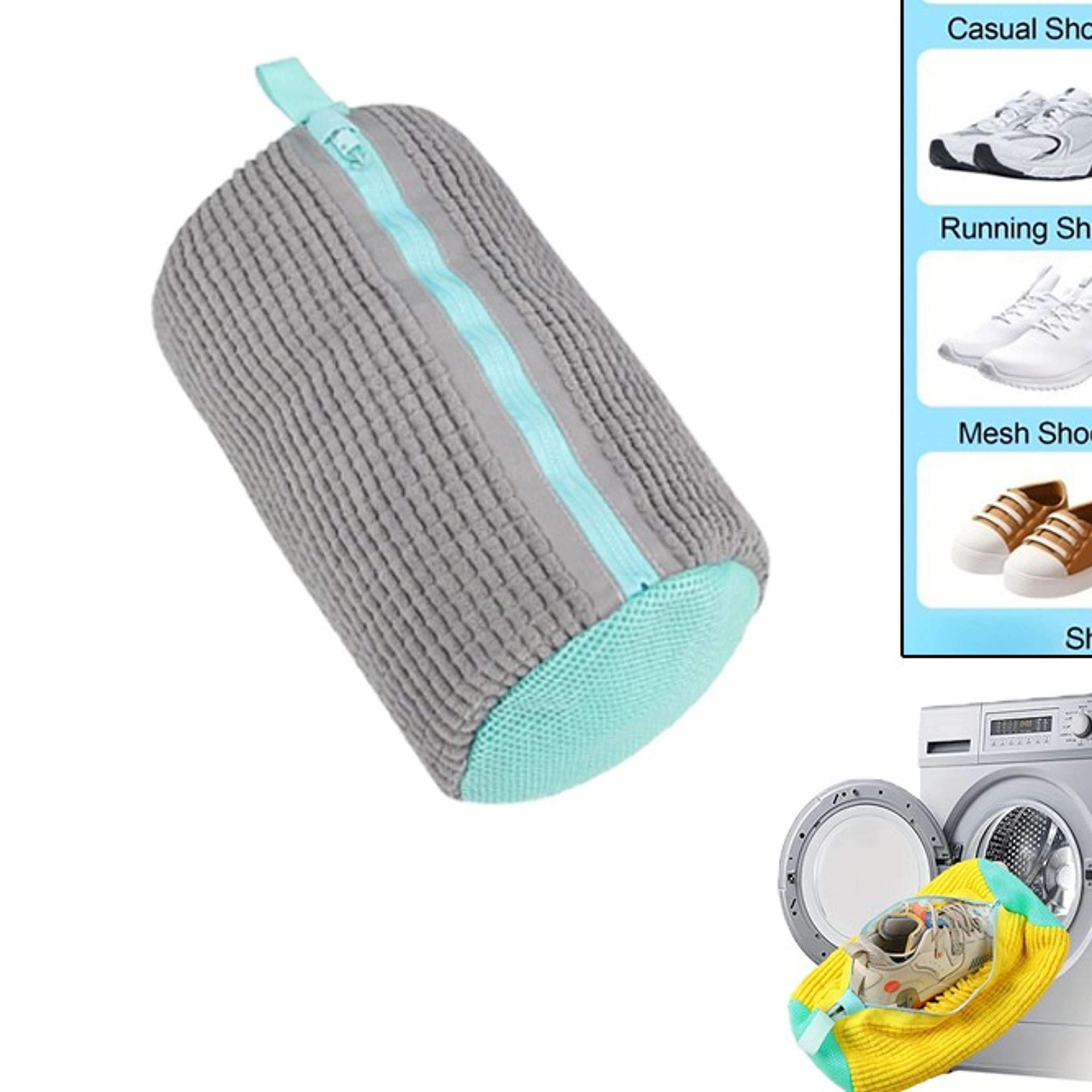 fresh step shoe washing machine bag with zipper and protective fluffy interior