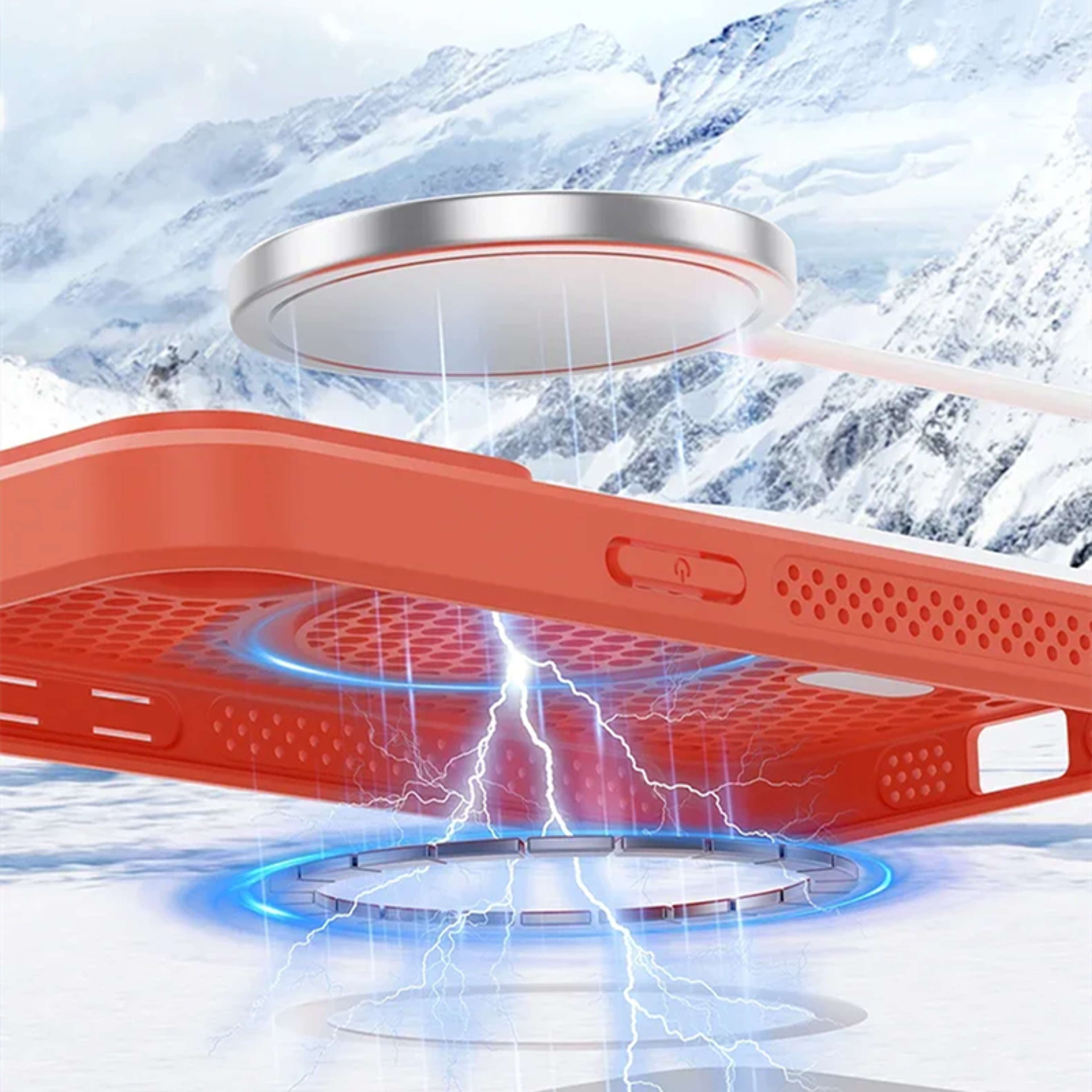 coolflow magsafe heat dissipation iphone case with breathable hard back