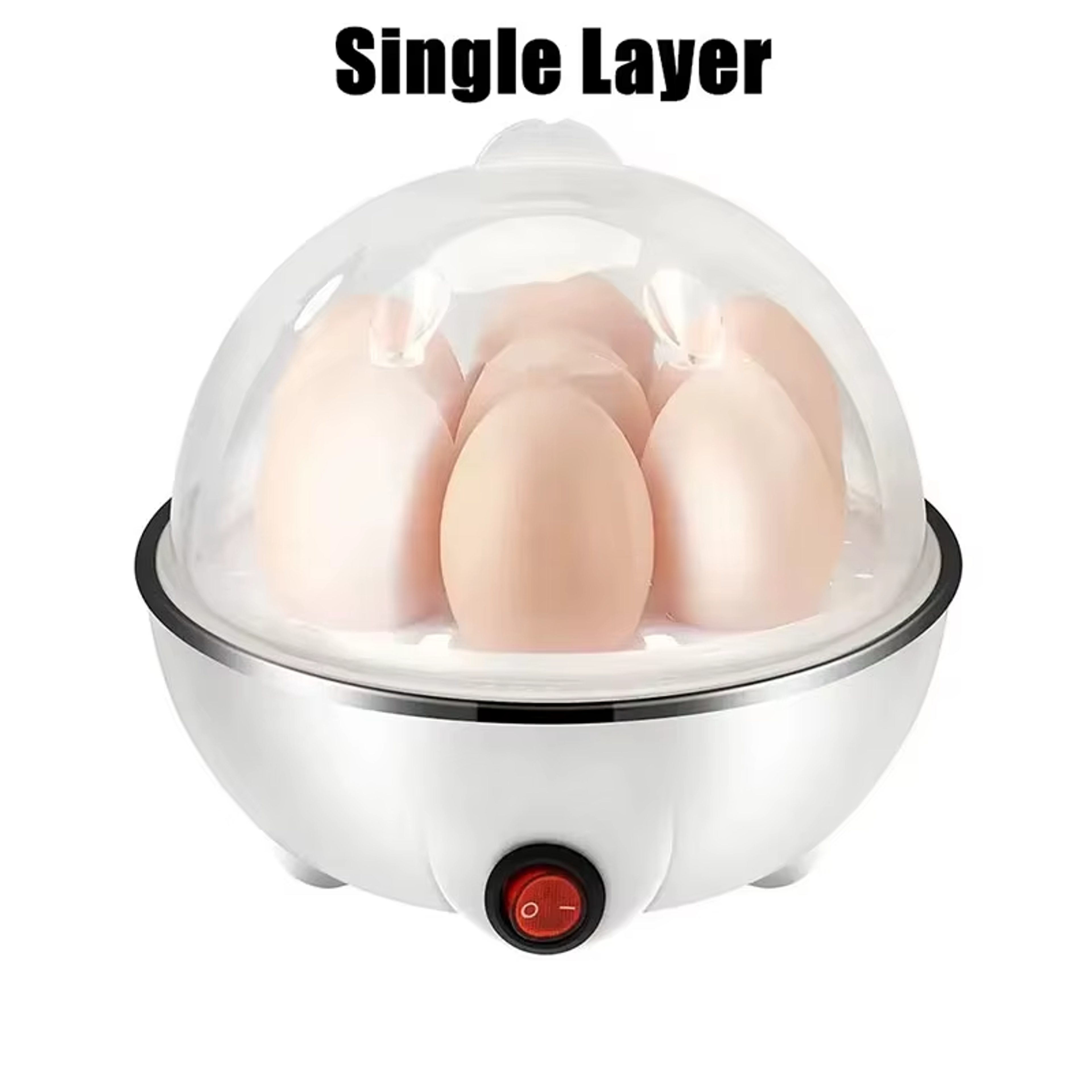 double layer electric egg cooker and egg steamer for quick breakfasts