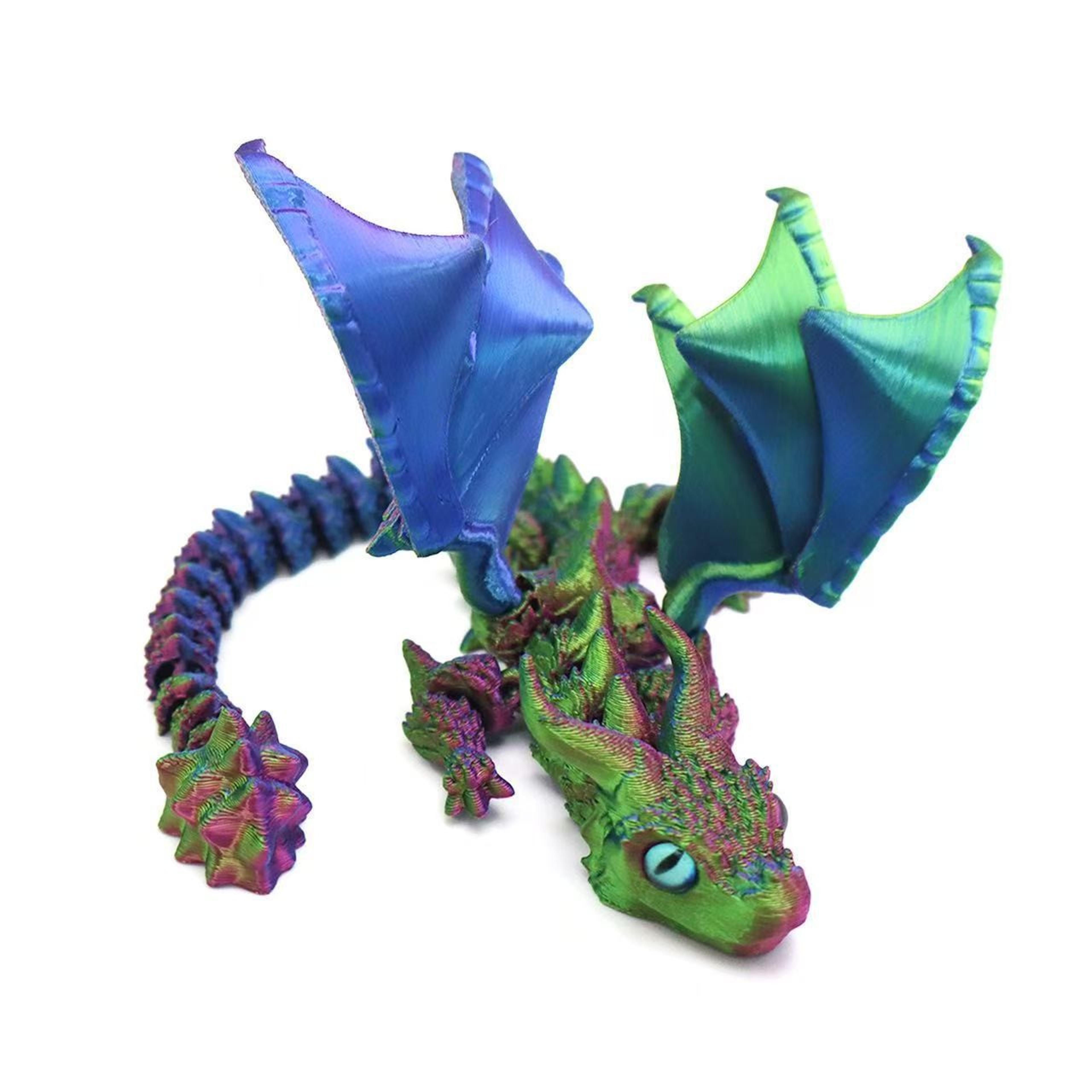 3d printed articulated dragon fidget toy flexible movable desk ornament