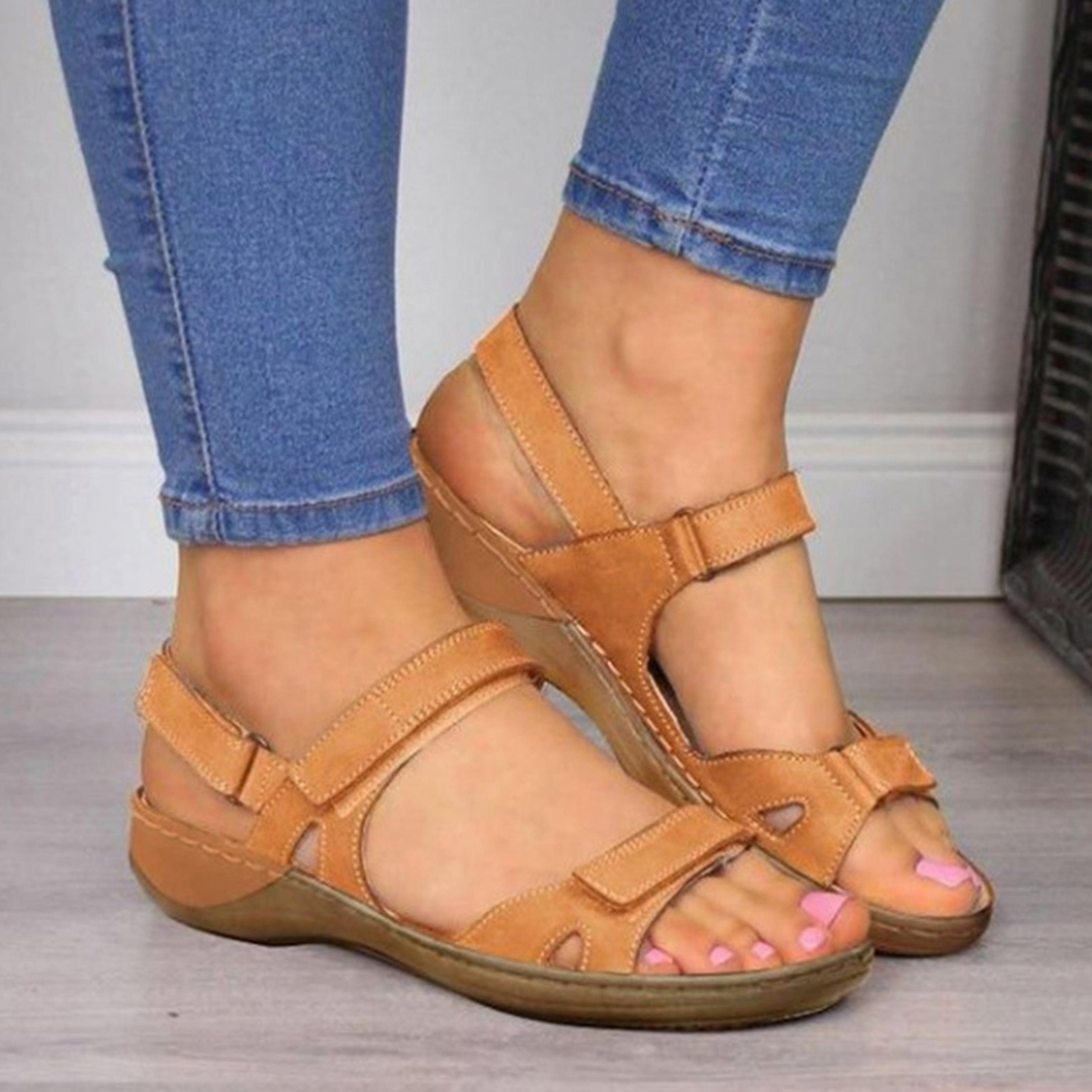 breezystep comfortable sandals for women – breathable open toe flat summer walking sandals