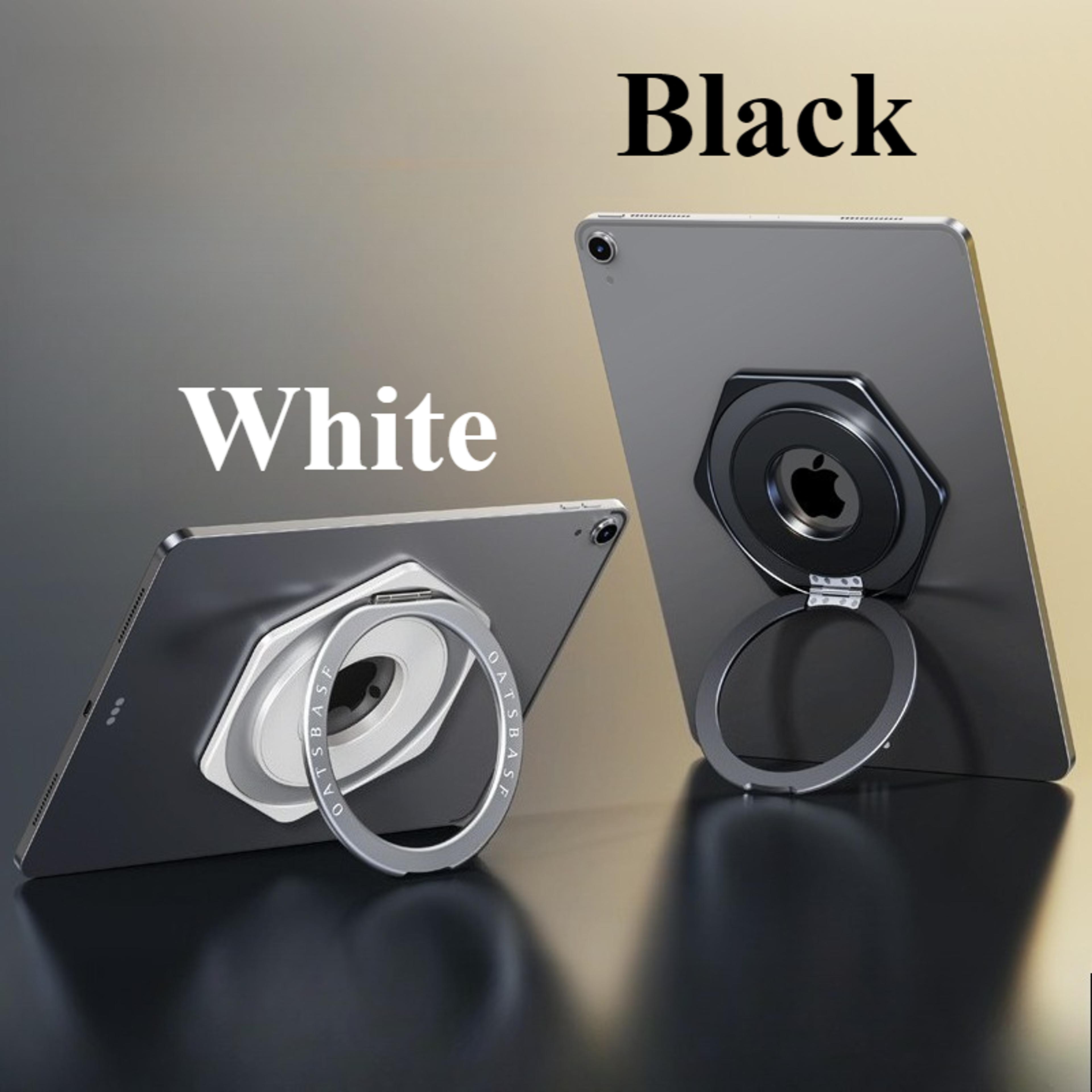 360° rotating magnetic tablet holder with adhesive metal ring stand