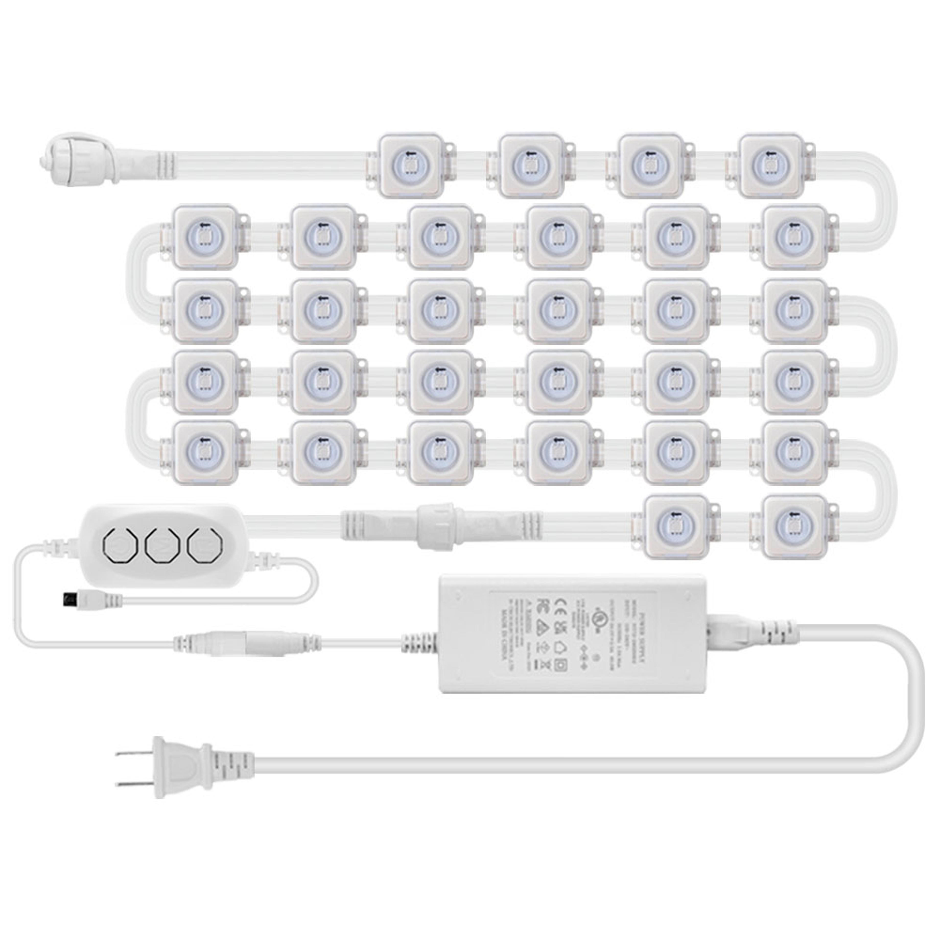 smart waterproof outdoor eaves led lights with wifi and voice control