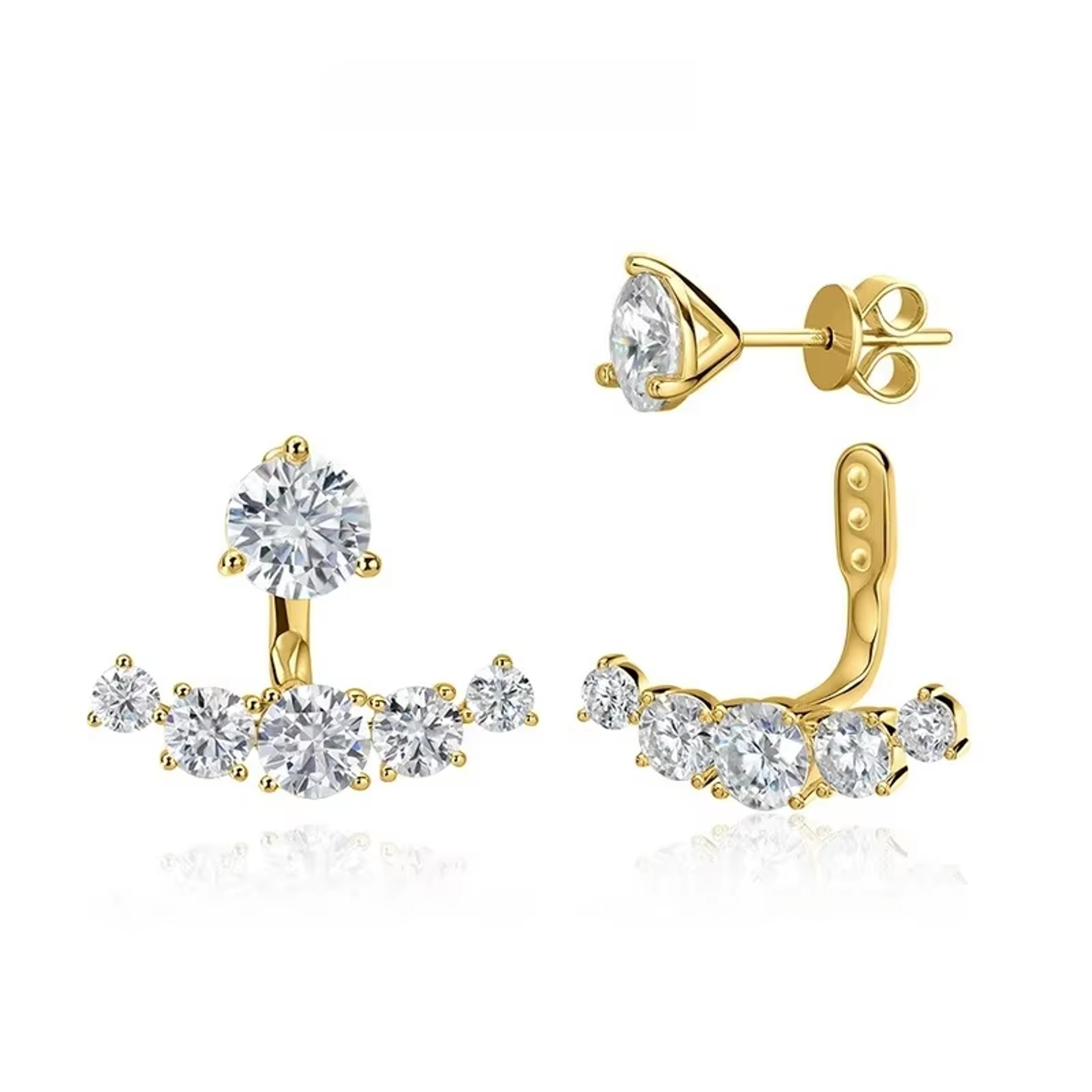moissanite stud earrings for women s925 sterling silver