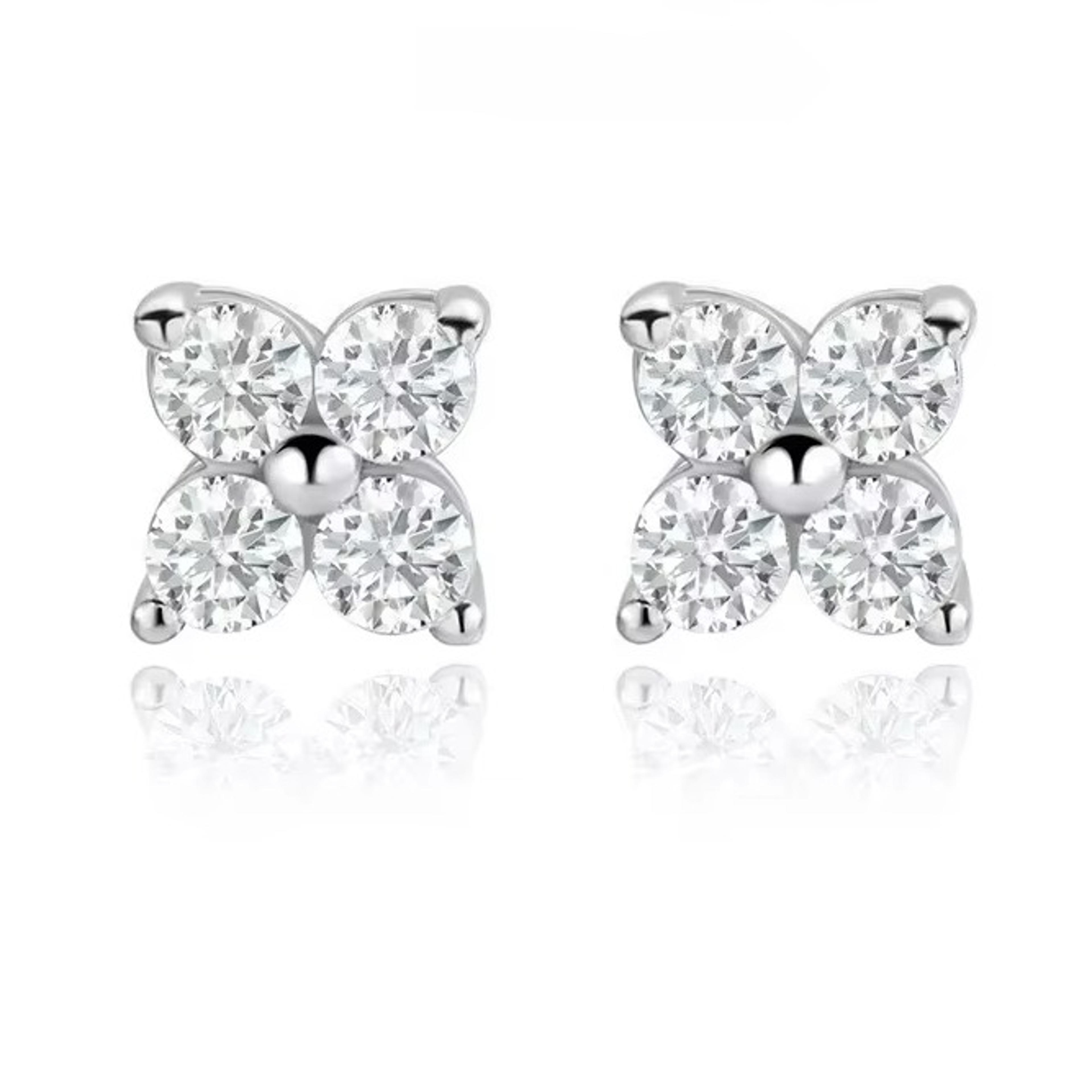0.45cttw moissanite tassel stud earrings in 925 sterling silver