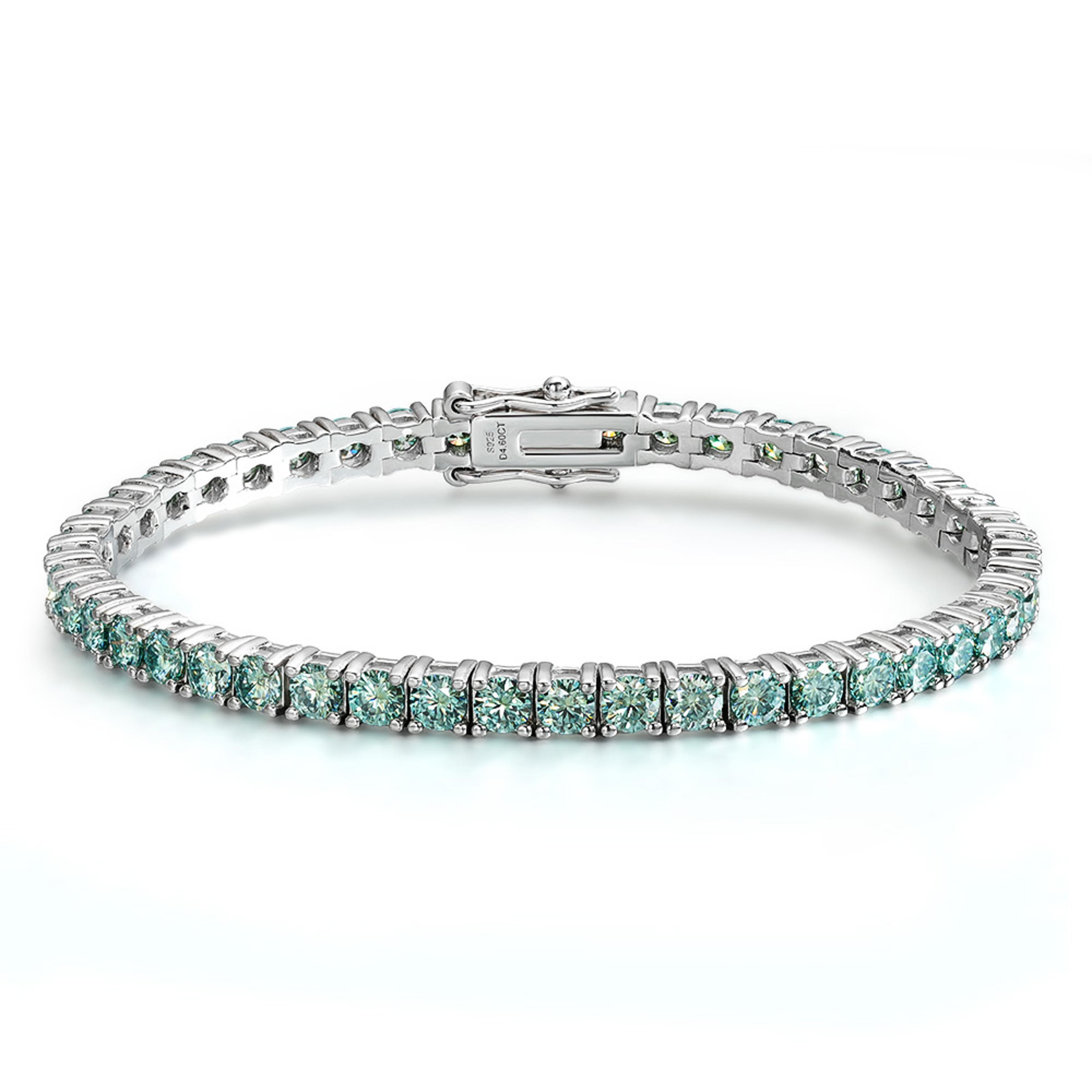 925 sterling silver moissanite tennis bracelet for women and men