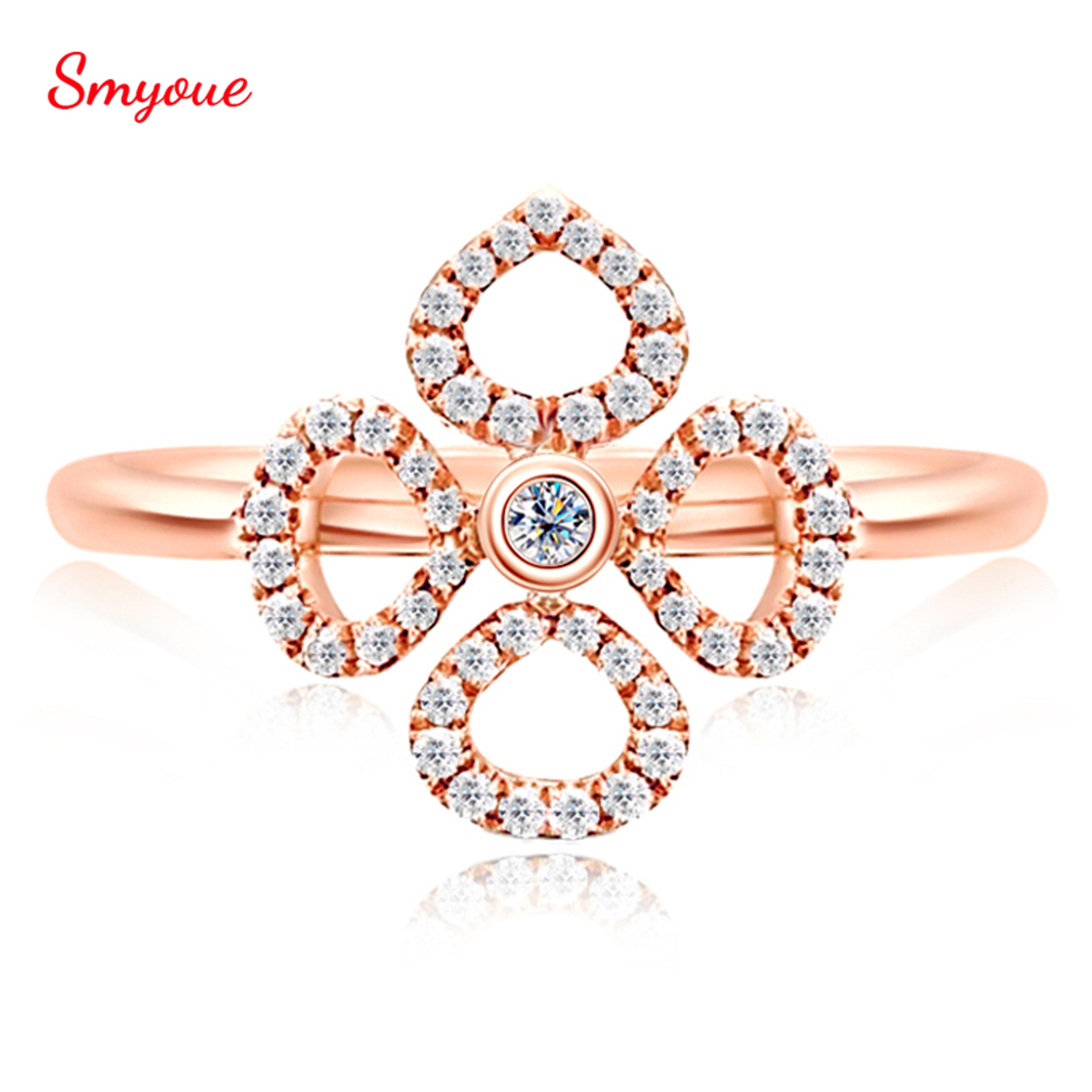 18k gold plated moissanite flower ring in 925 sterling silver