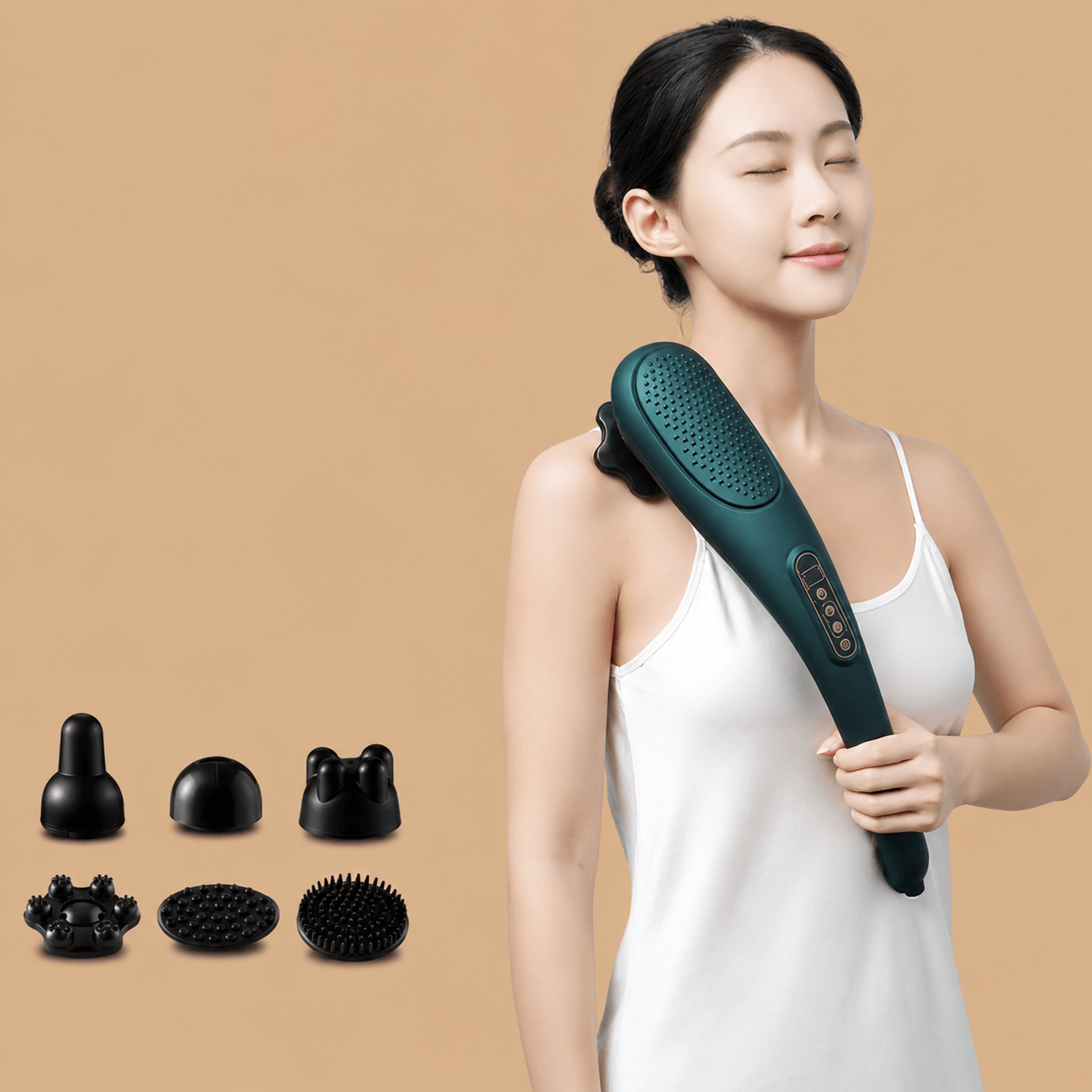 heated electric massage hammer wireless handheld back neck and waist massager
