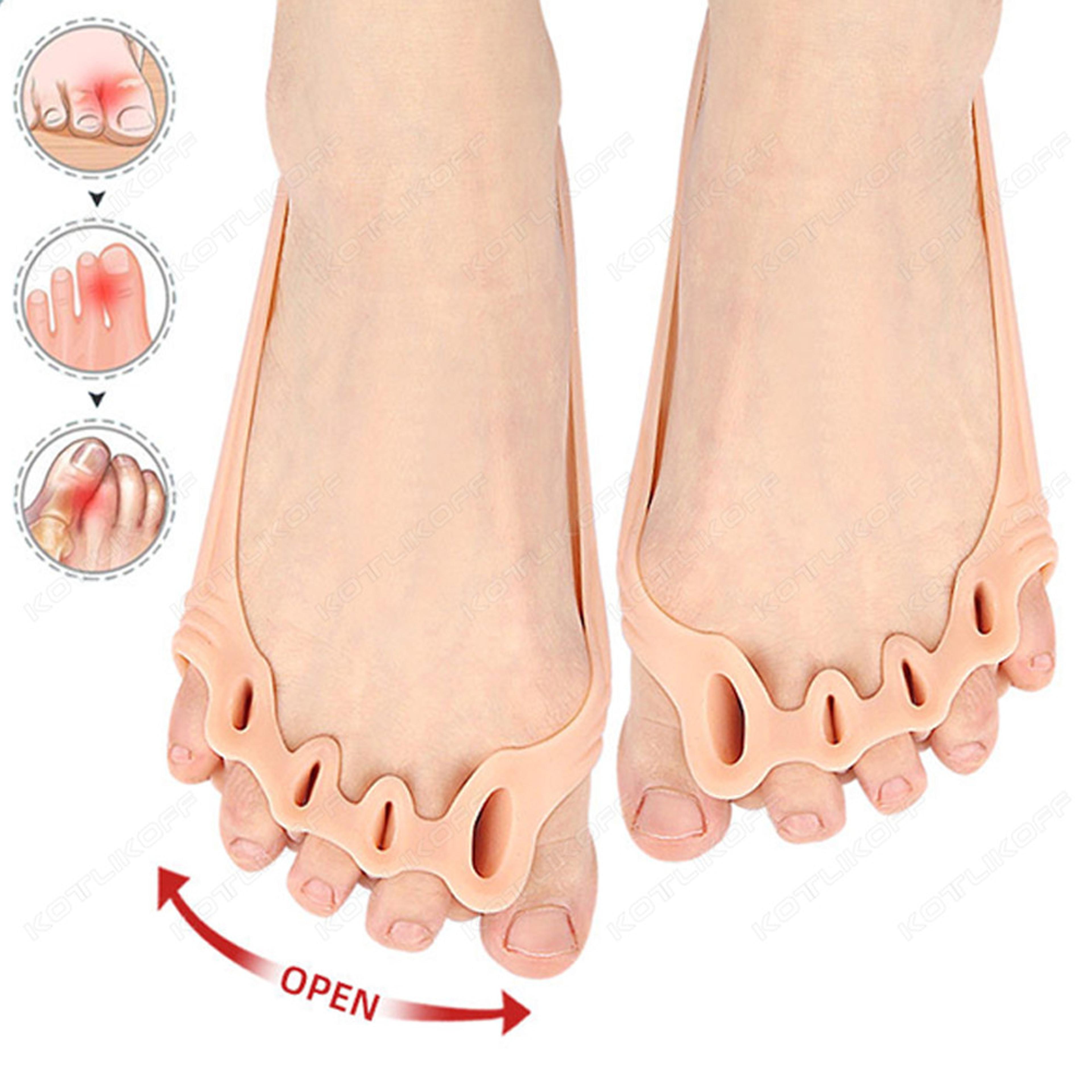 5 hole toe separator forefoot pad for toe alignment and bunion relief