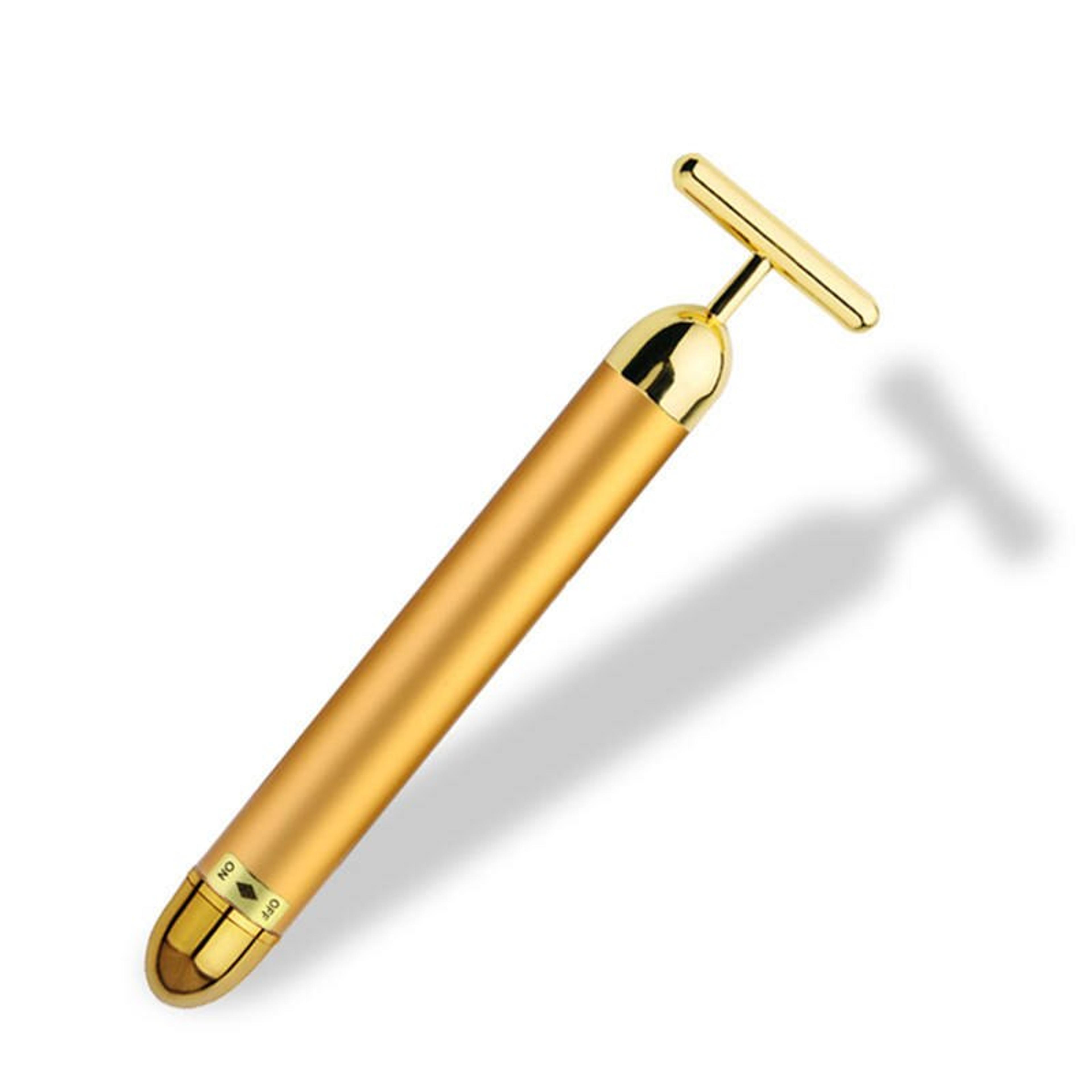 24k gold electric facial massager for firming depuffing and face contouring