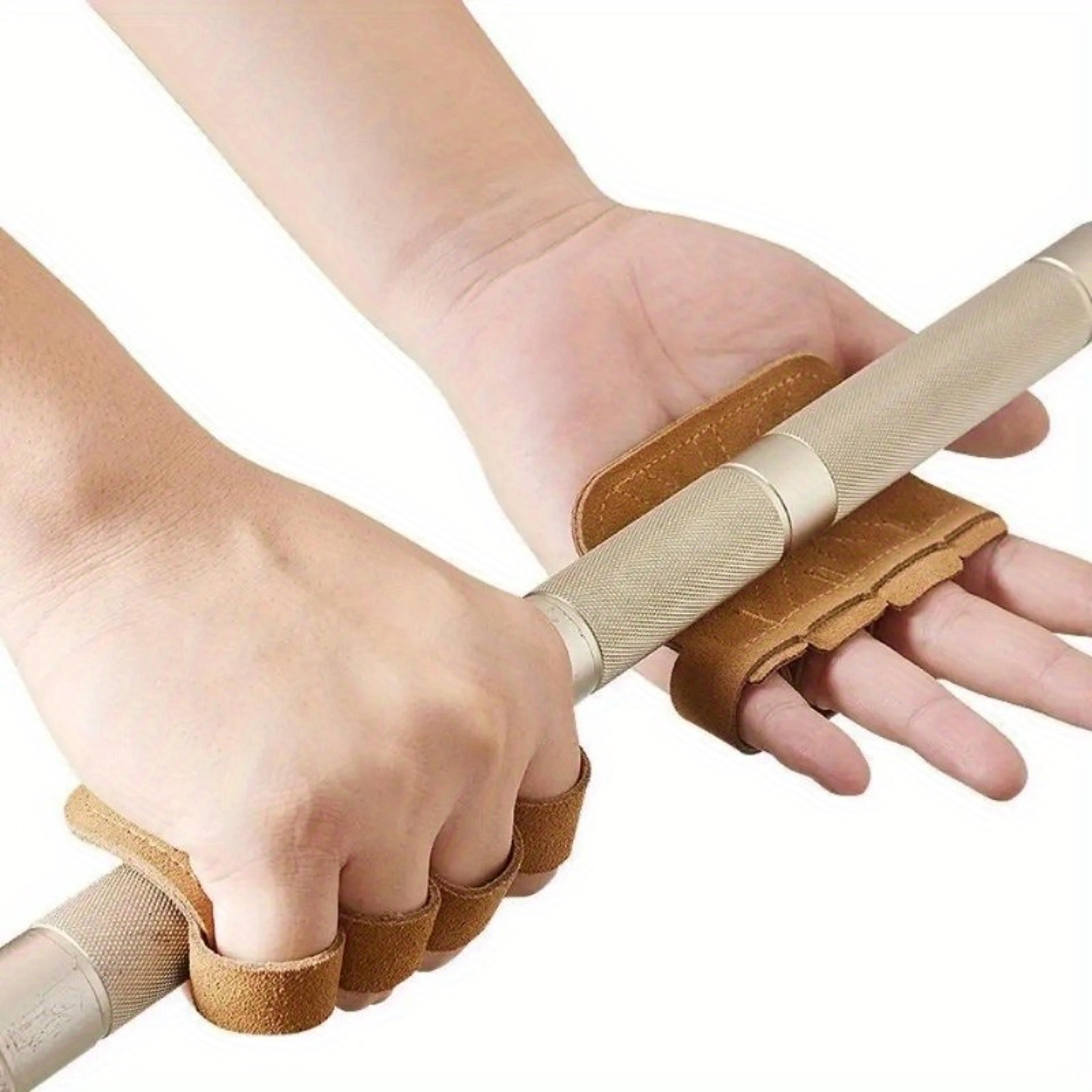 cowhide pull up gloves non slip weight lifting grips for palm protection