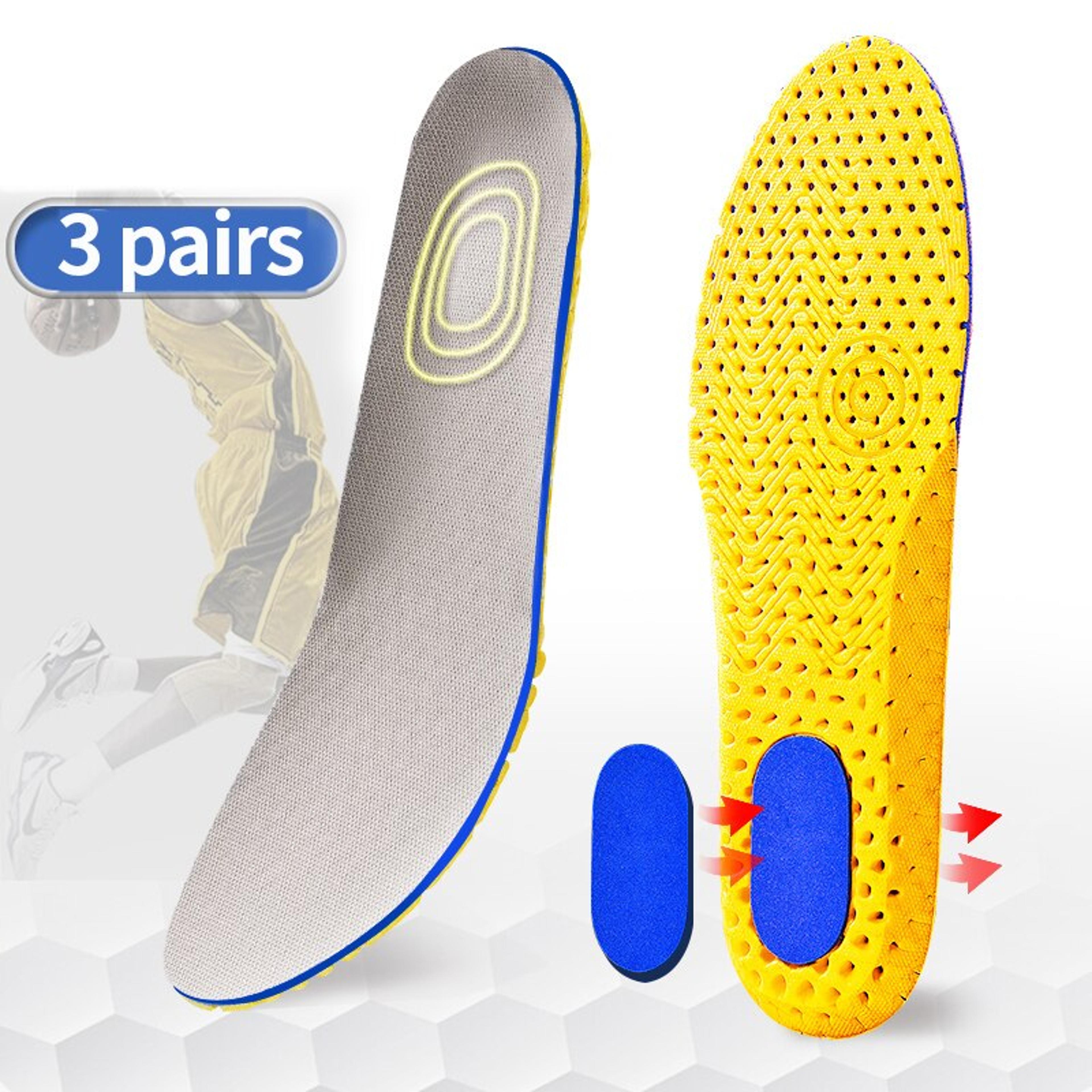 3 pairs memory foam orthopedic insoles with arch support and shock absorption