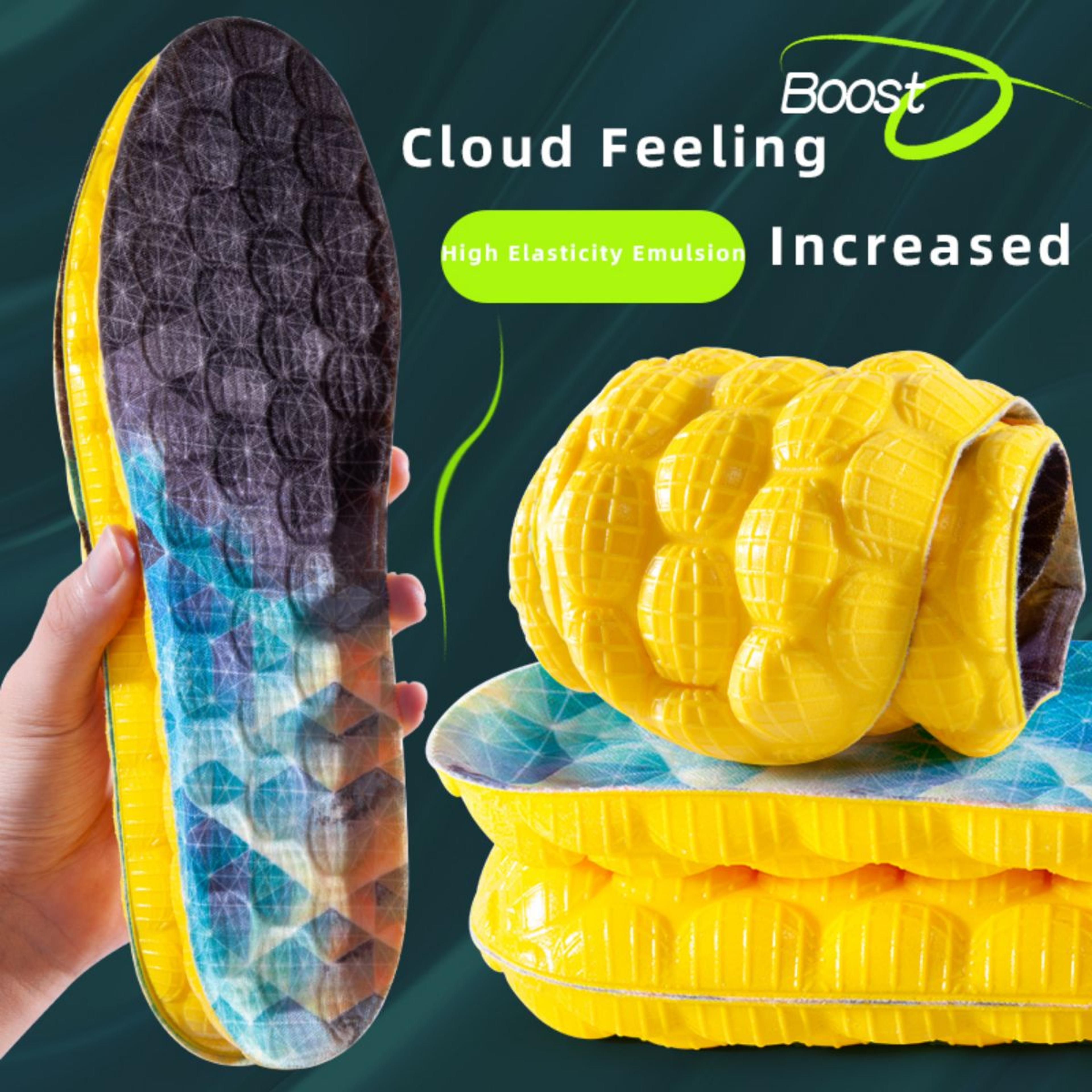 4d cloud sports insoles breathable memory foam shock absorbing shoe inserts