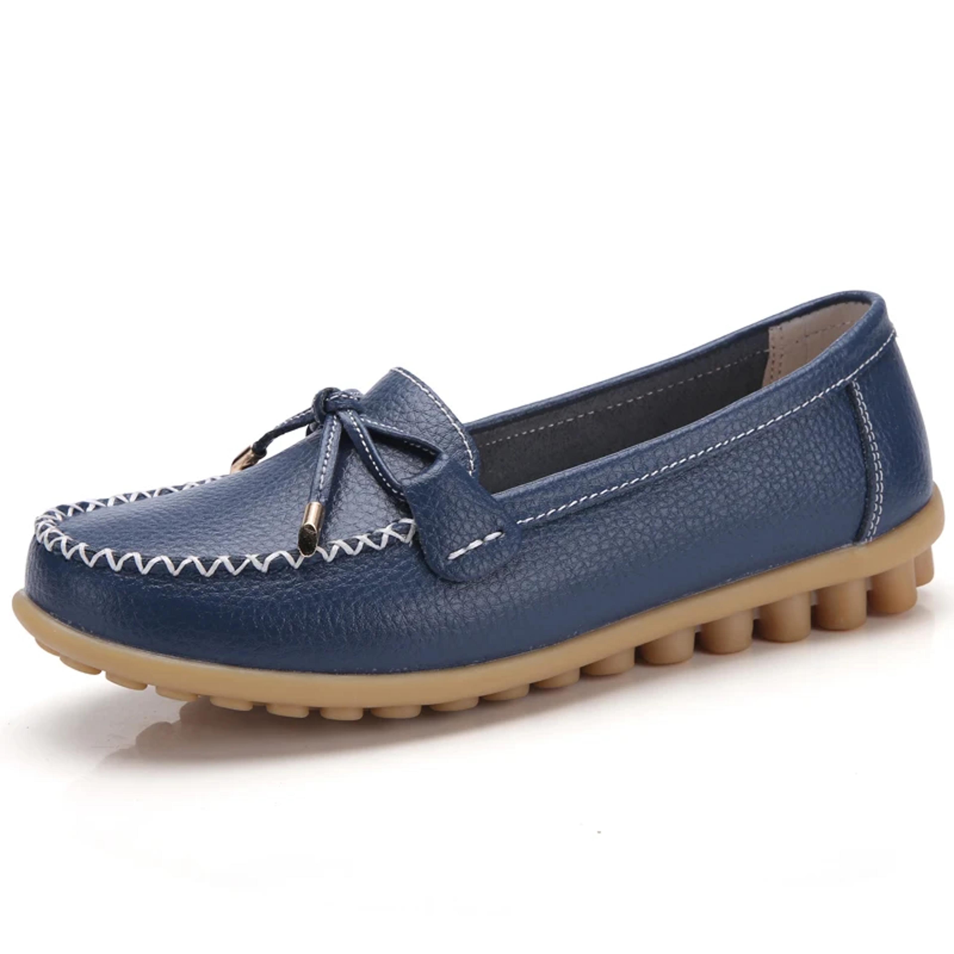 soft genuine leather ballet flats for women comfortable slip on moccasins