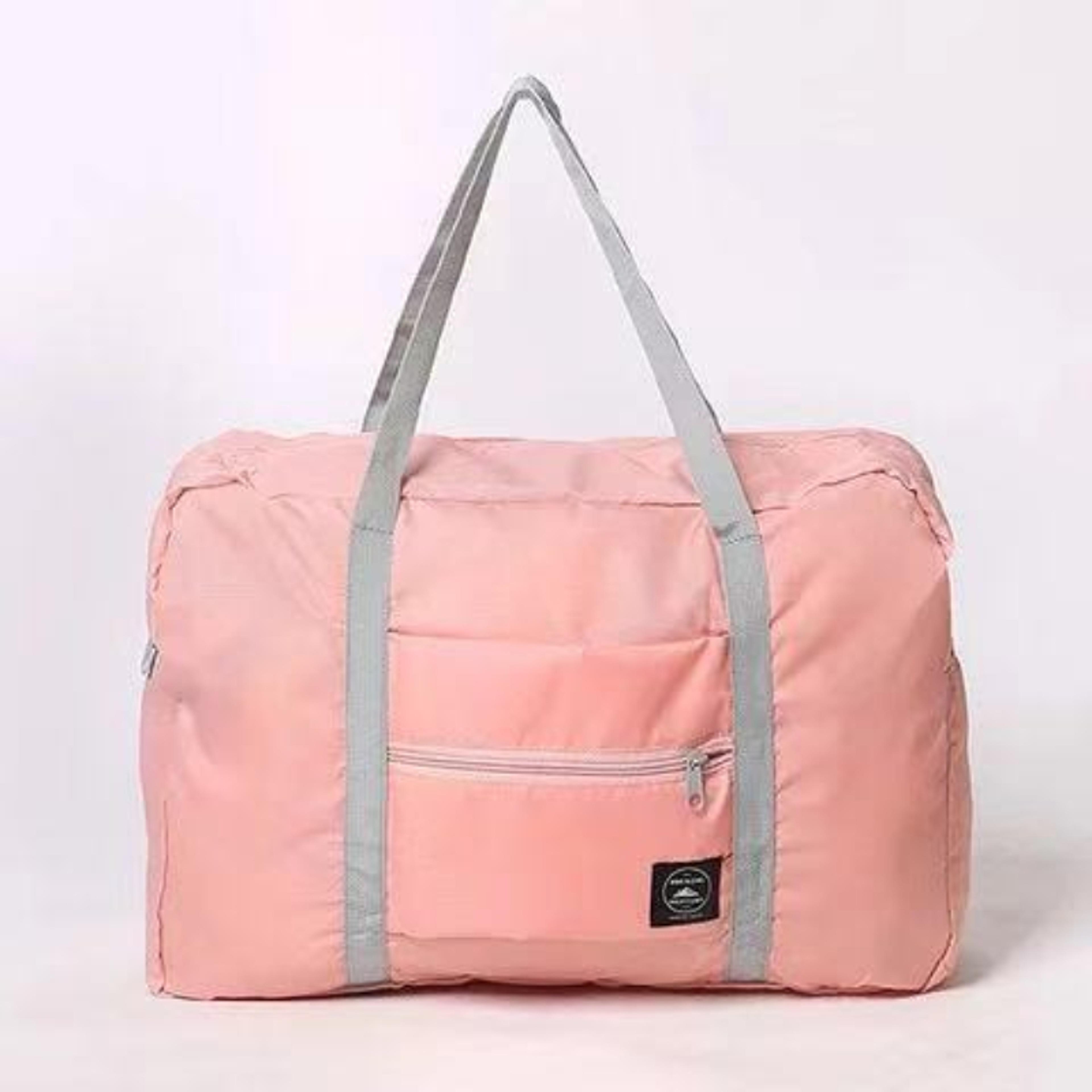 large capacity foldable travel bag for women with zipper storage