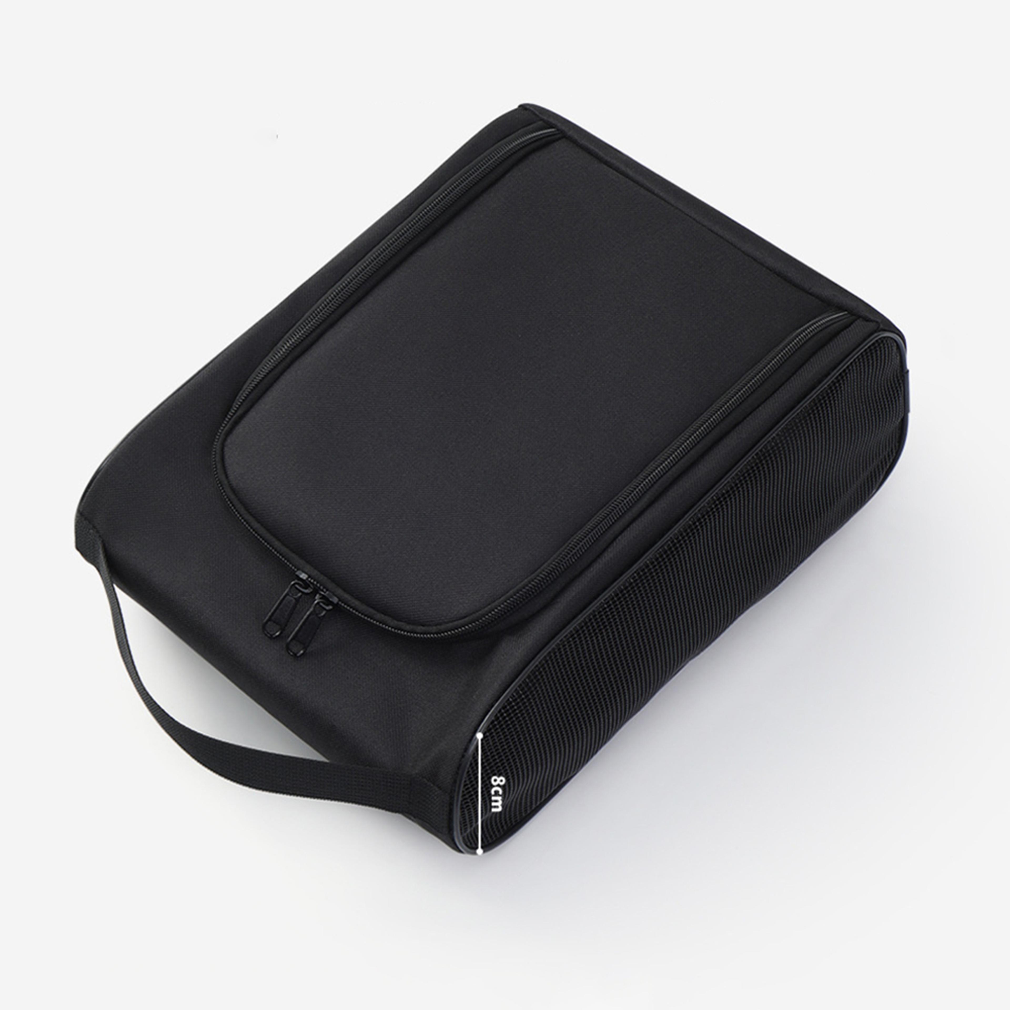 portable oxford travel shoe bag with double zipper for sports and business shoes