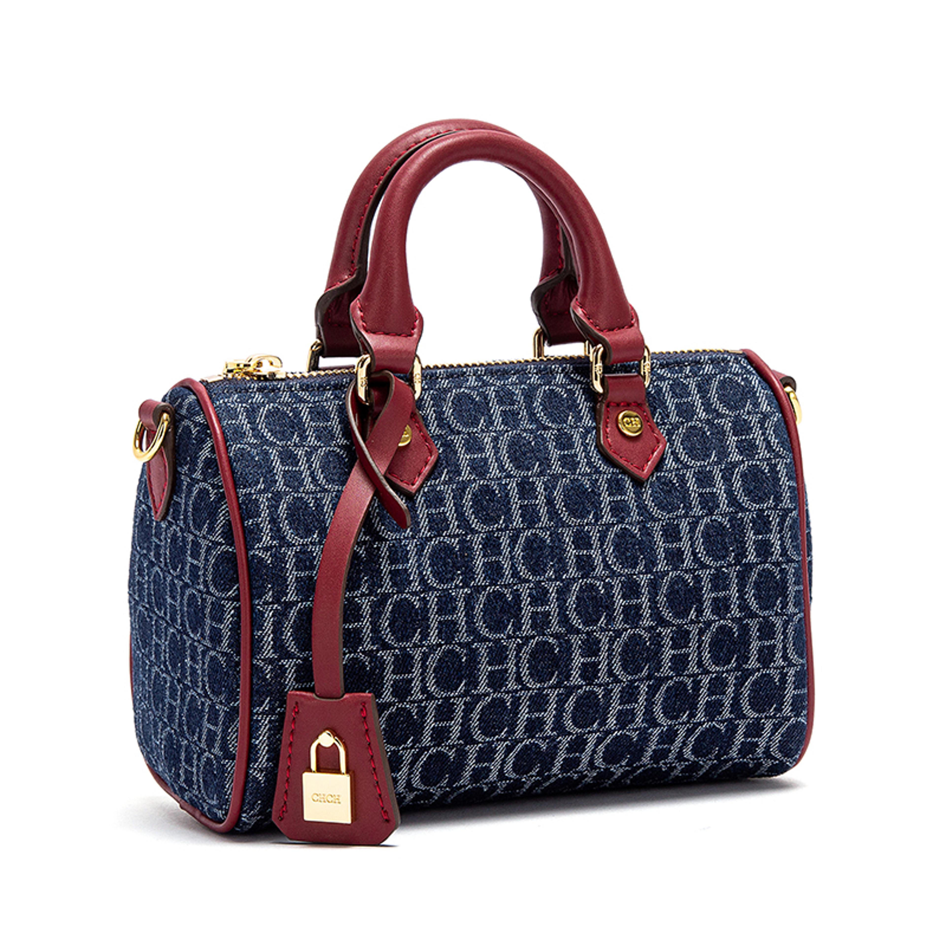 denim patchwork pillow shoulder bag for women casual handbag