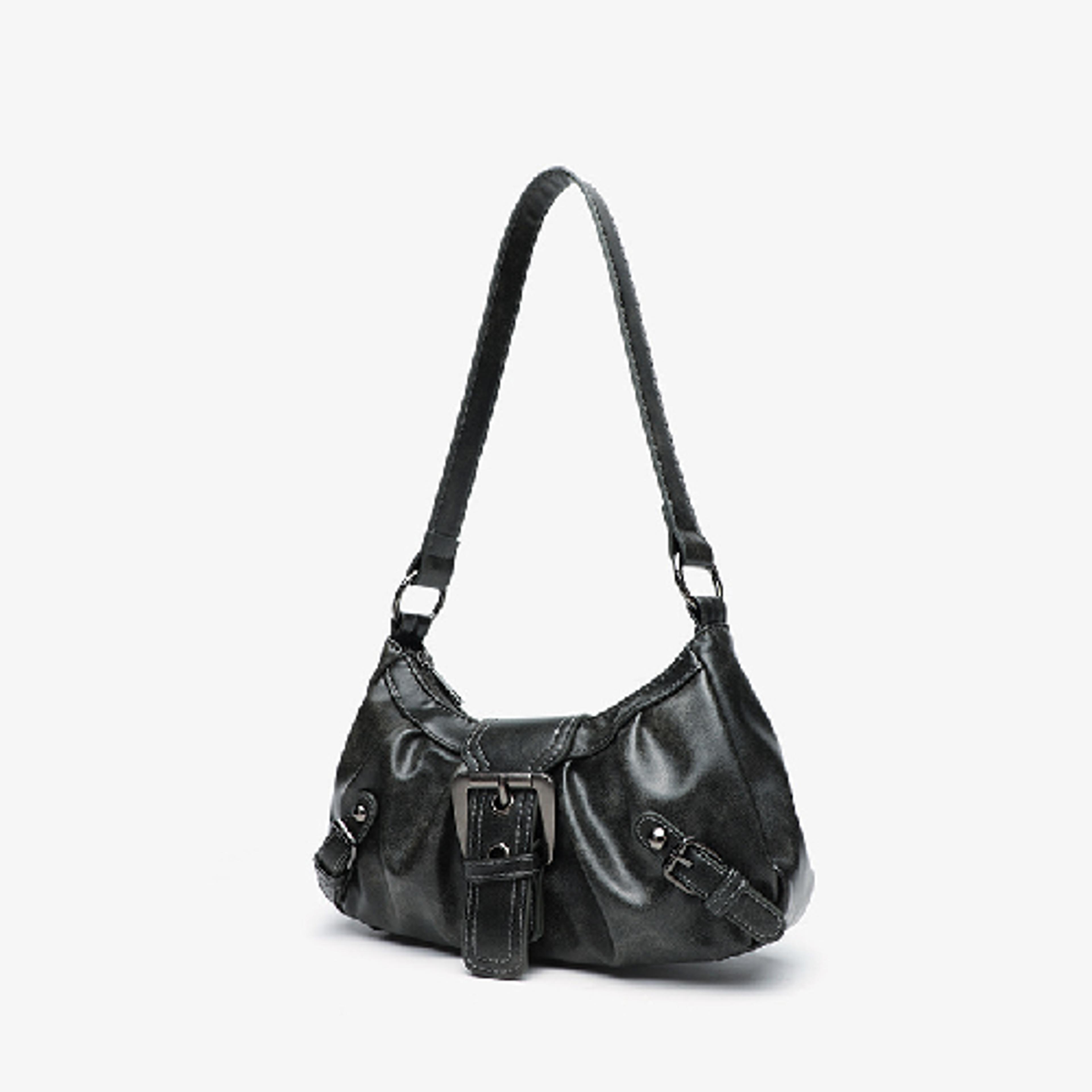 vintage y2k shoulder bag retro pu leather underarm purse for women