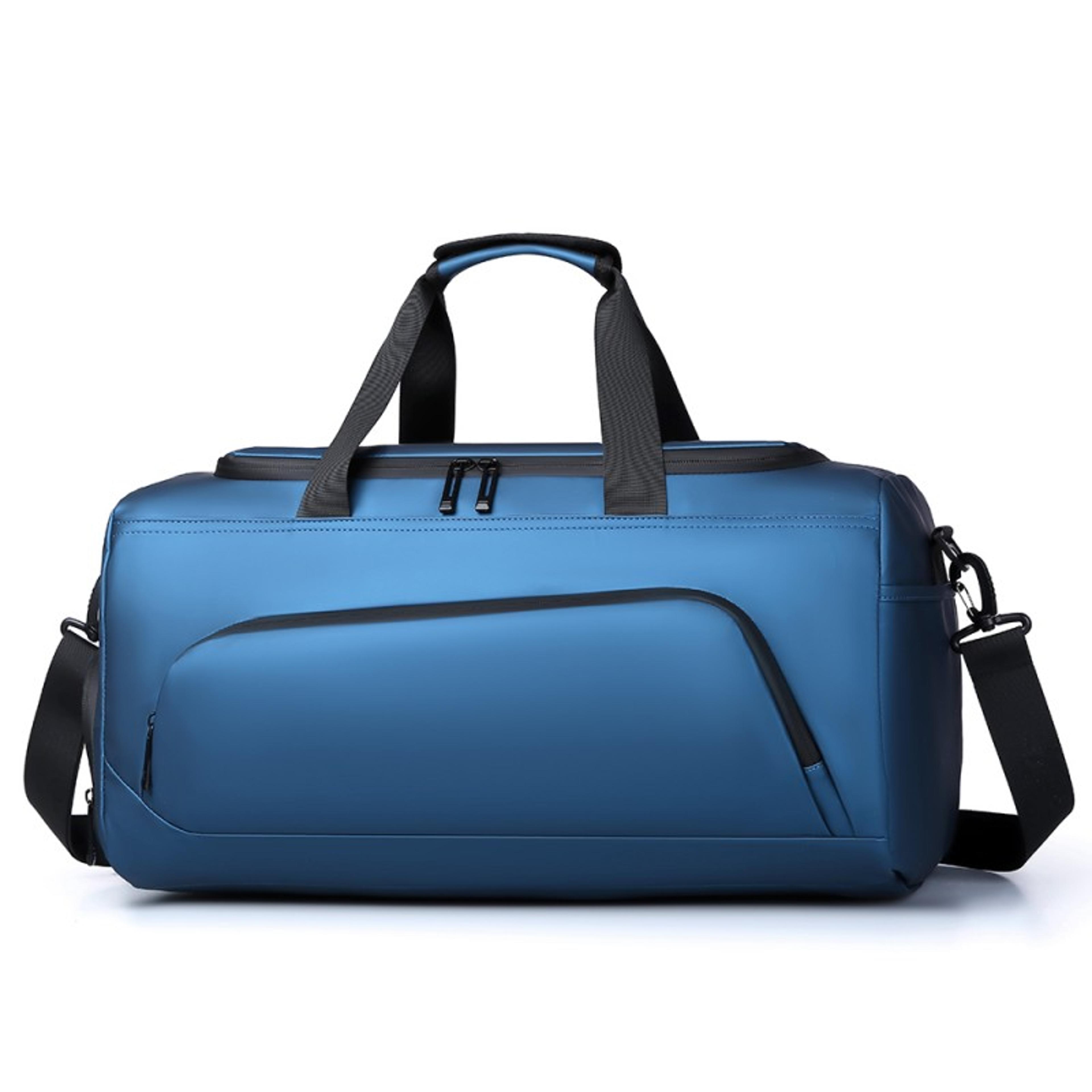 large capacity gym duffel bag with shoe compartment for travel
