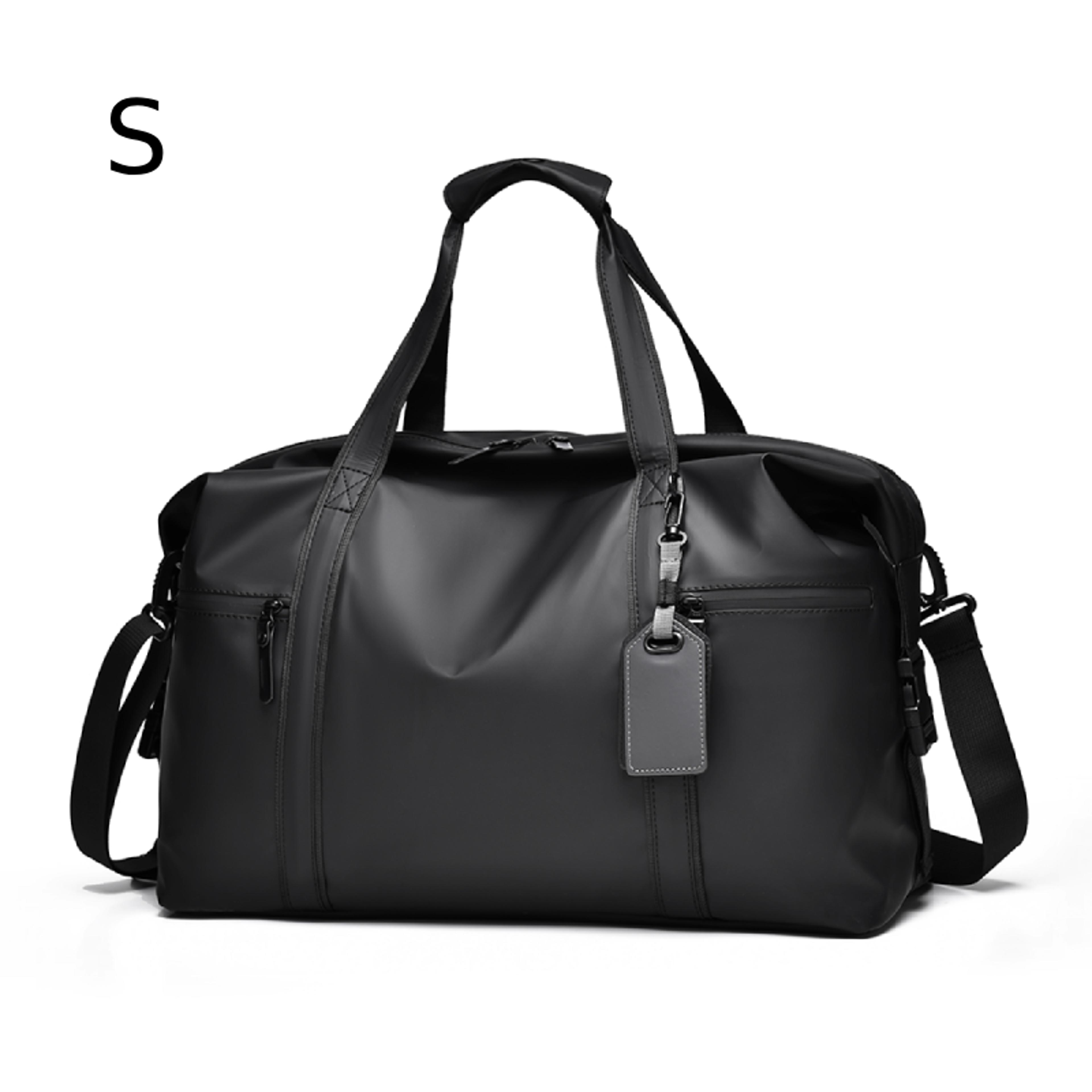 men's pu leather gym duffel bag adjustable shoulder travel sports bag