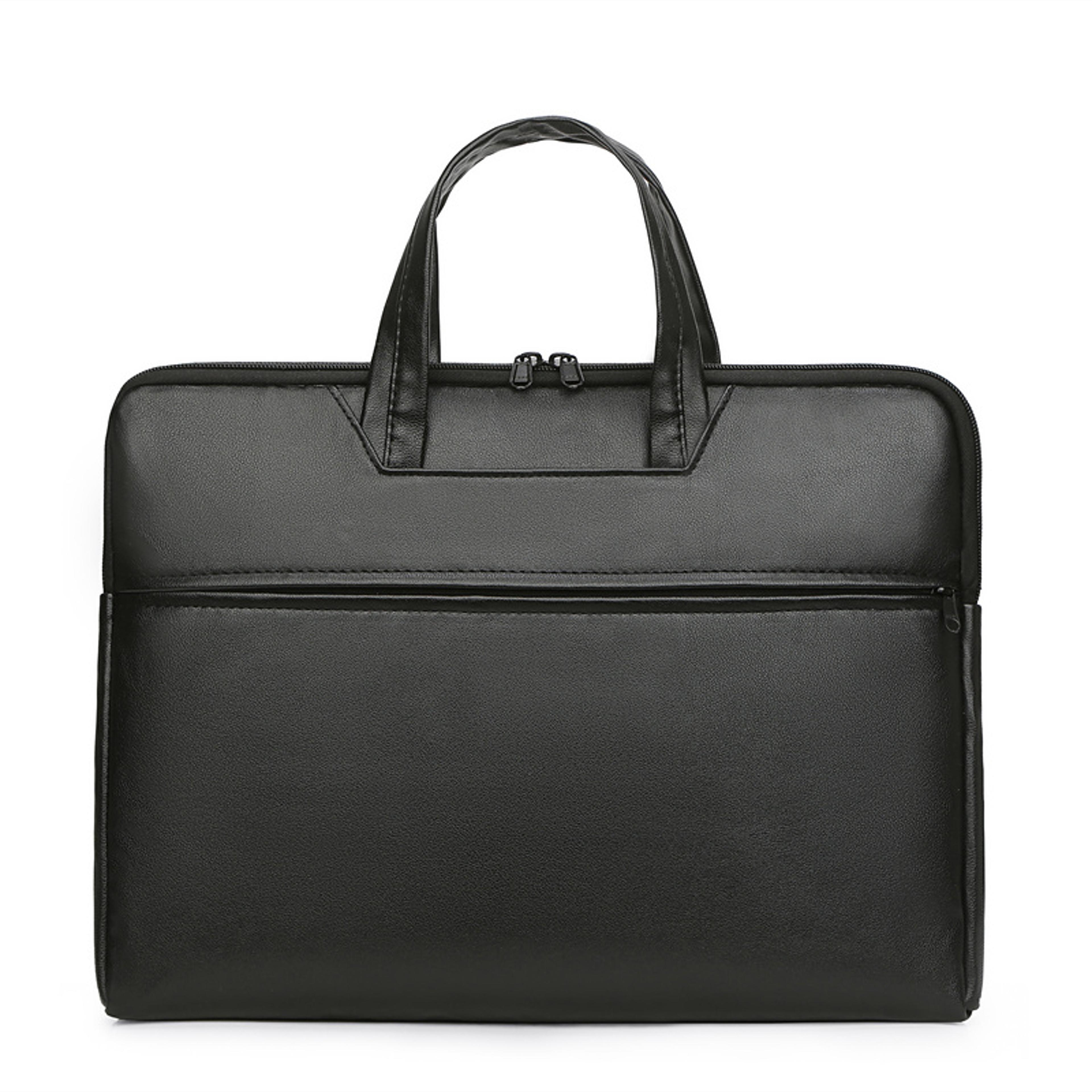 men's leather briefcase large capacity crossbody shoulder bag