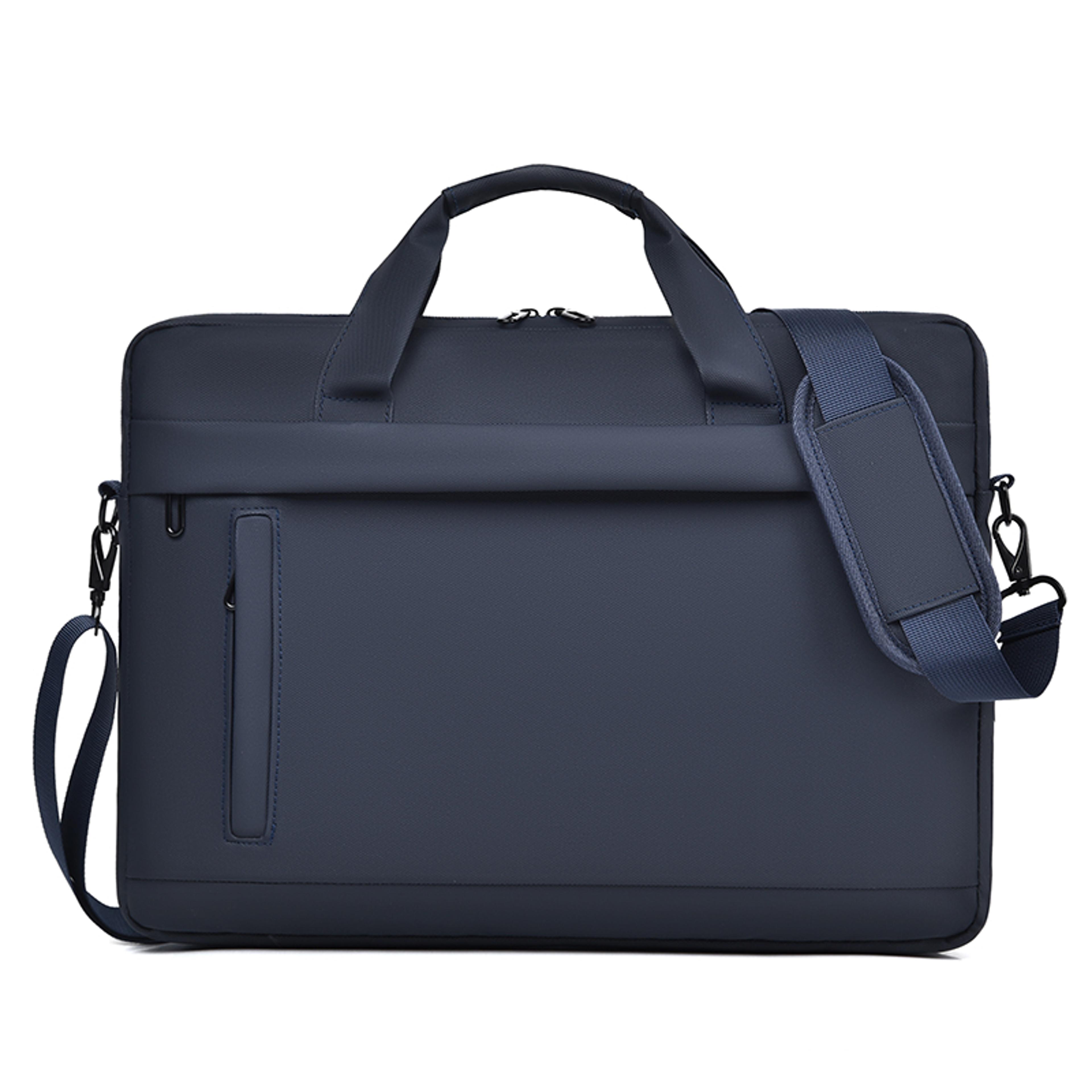 pu leather laptop bag business briefcase with adjustable shoulder strap