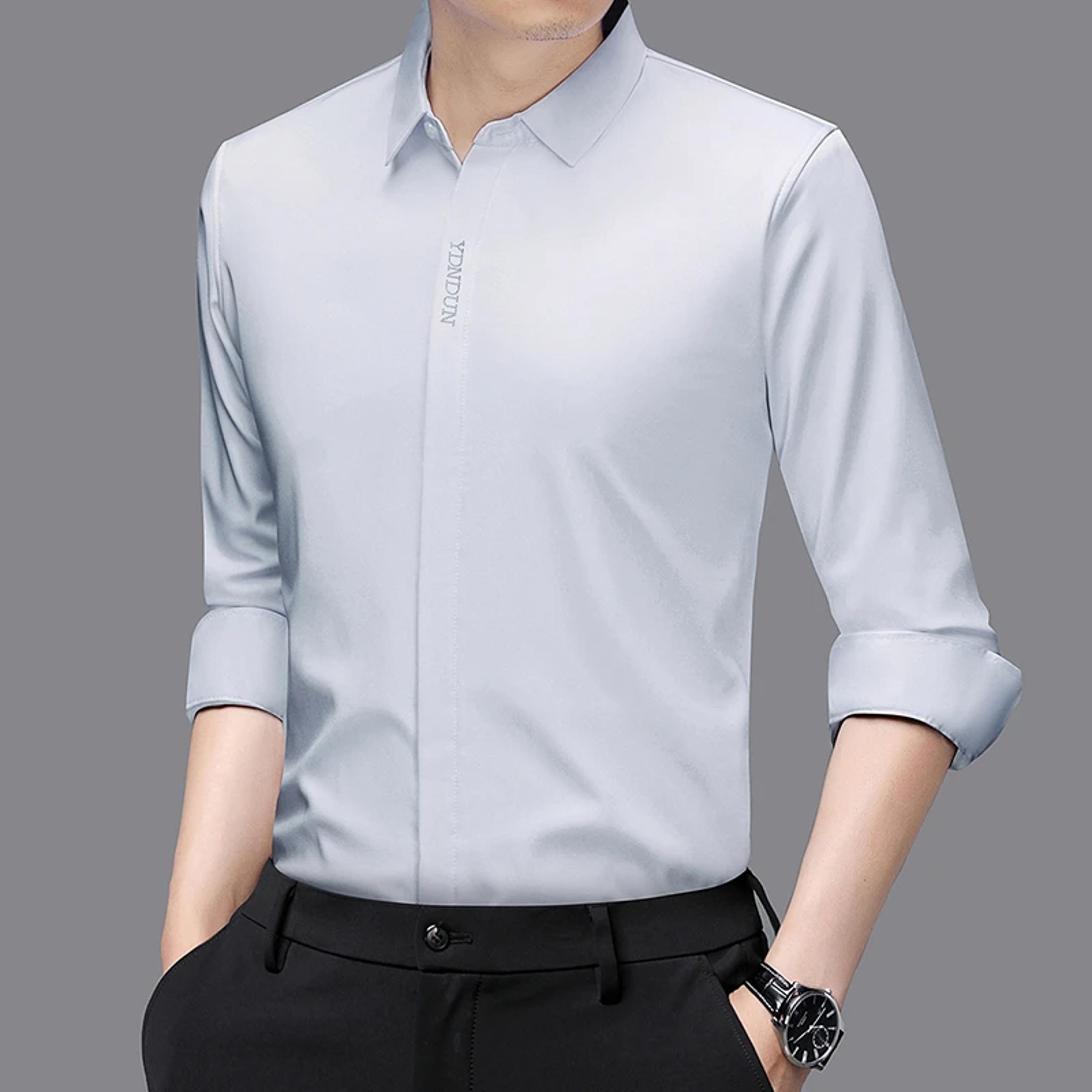 men's wrinkle resistant business casual long sleeve shirt,