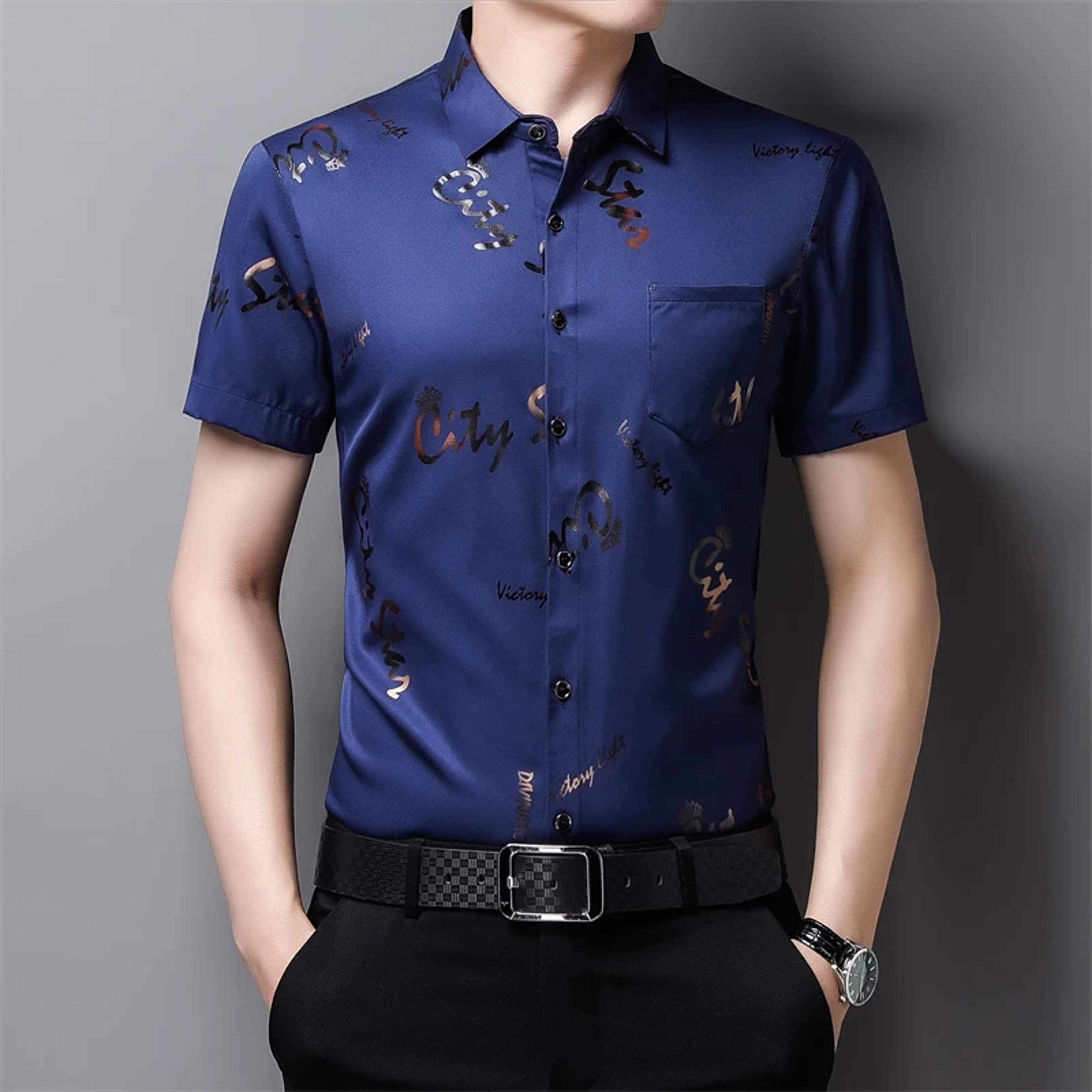 men's wrinkle resistant short sleeve business casual shirt,