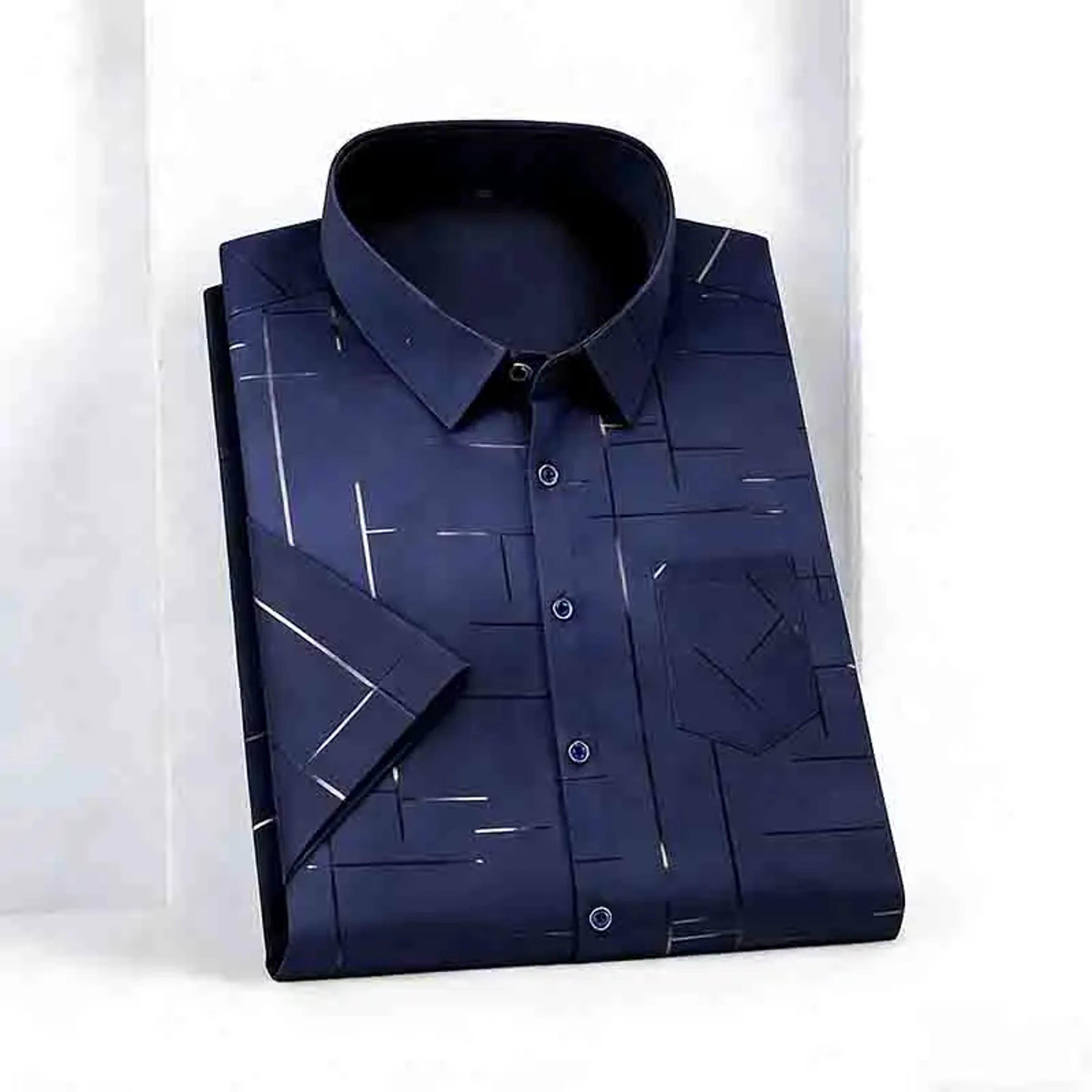men's geometric print short sleeve button up summer casual shirt