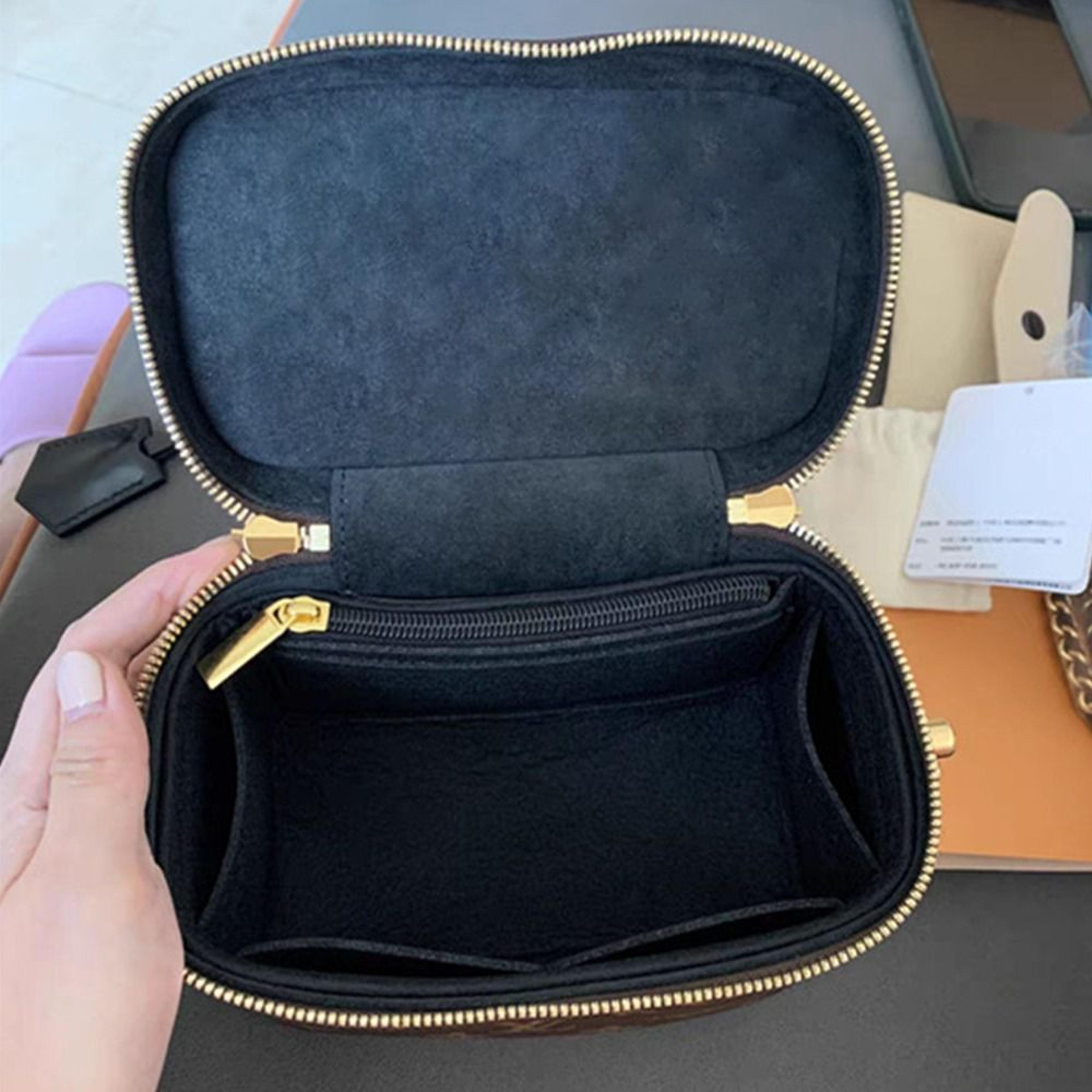 felt purse organizer insert with zipper for nice nano mini bb