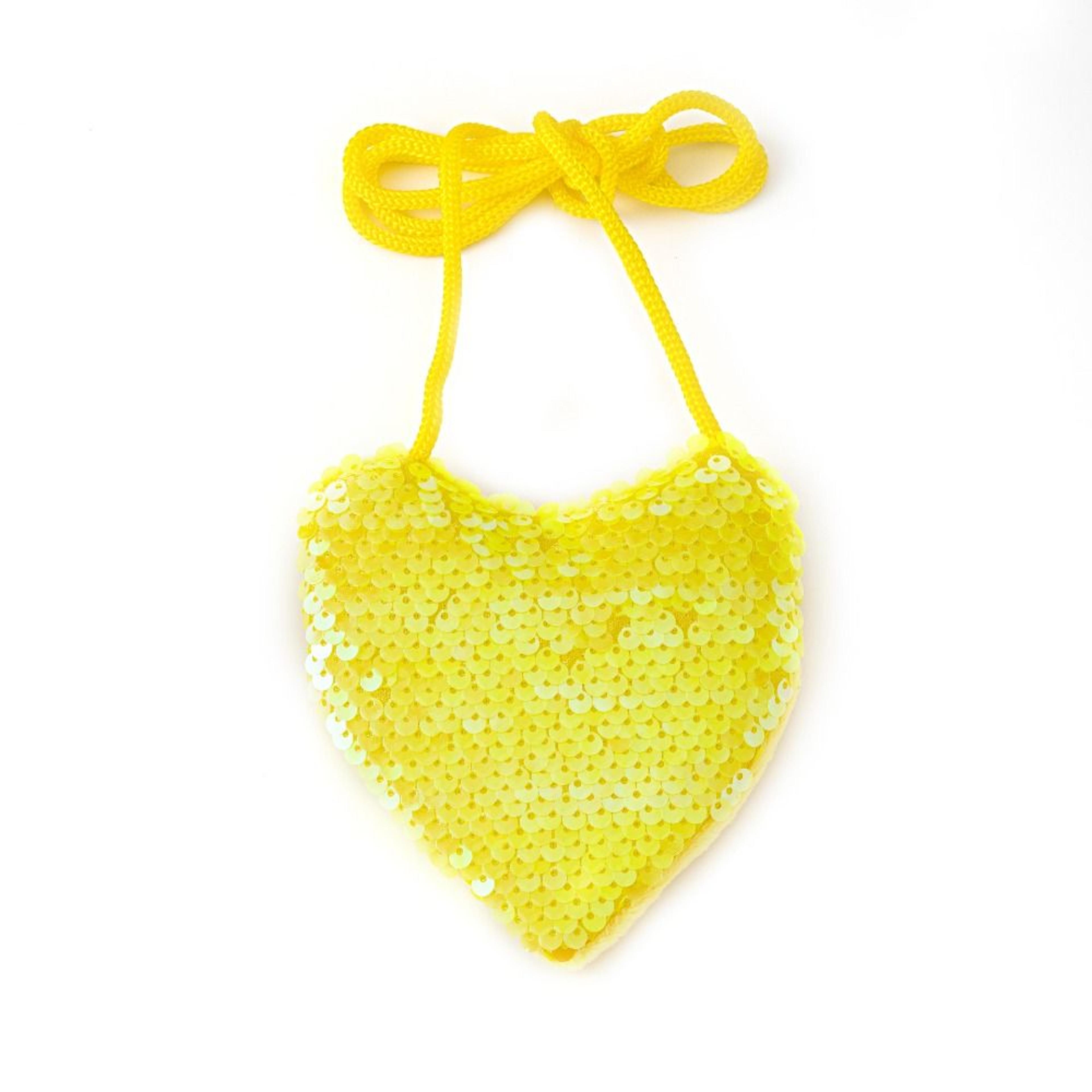 heart shape sequin purse for girls mini kids shoulder bag