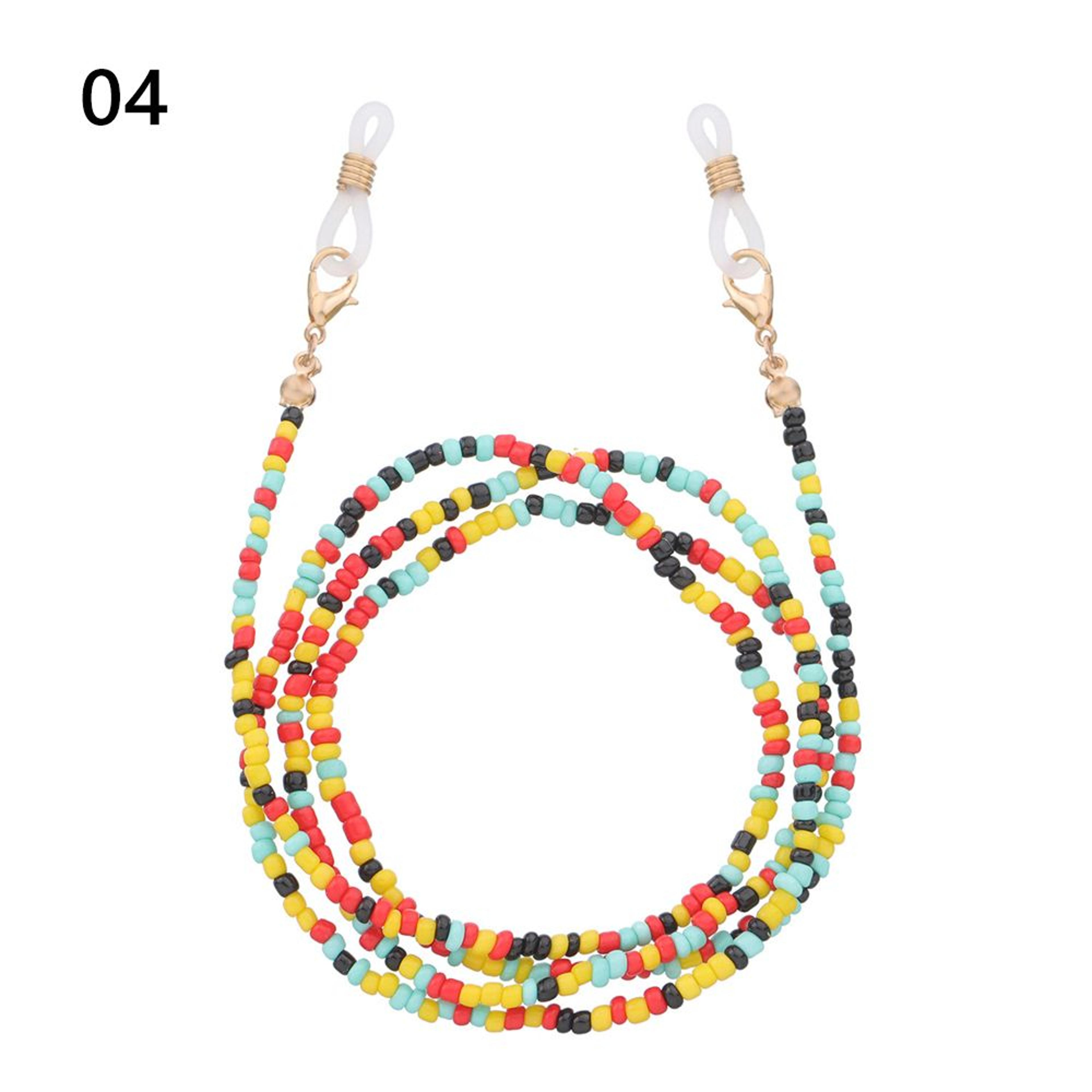 retro beaded eyeglass chain with tassels reading glasses holder